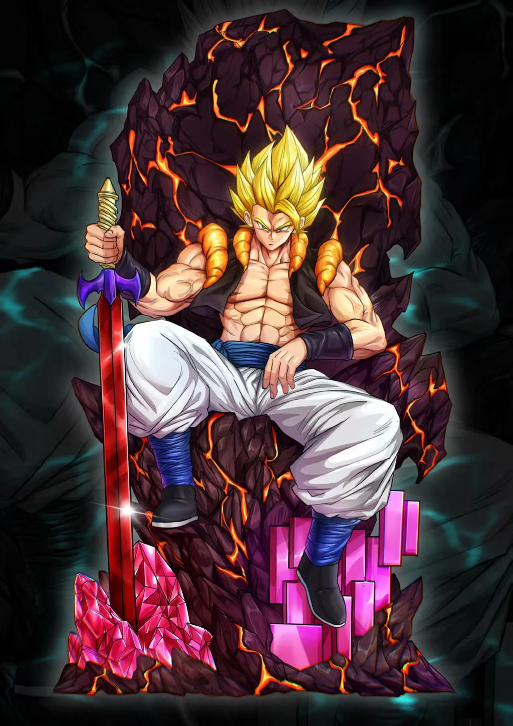 JW Studio - Throne Gogeta x Throne Vegito Dragon Ball 1/6  Statue 