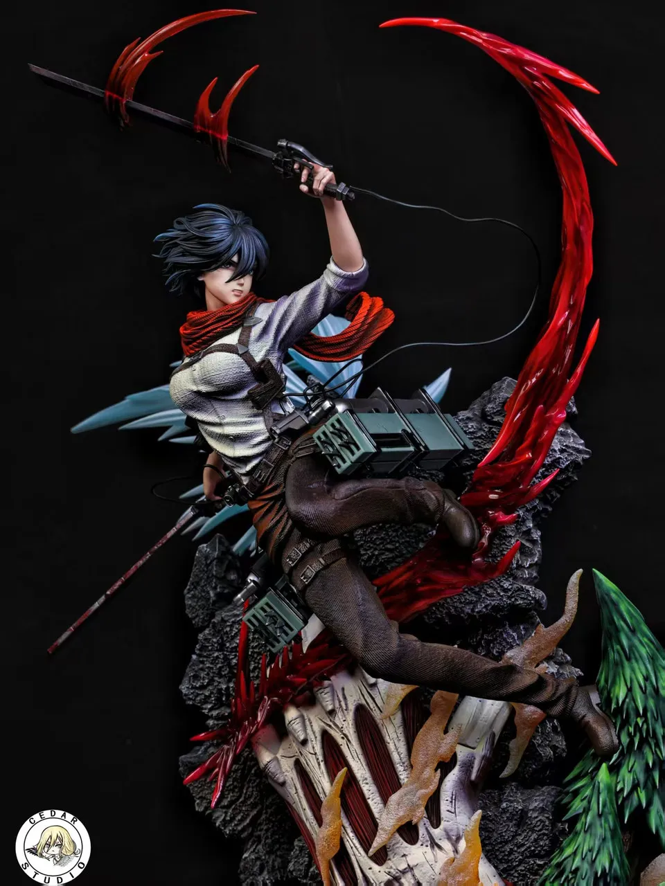 Cedar Studio -  Attack on Titan Mikasa Ackerman Statue 