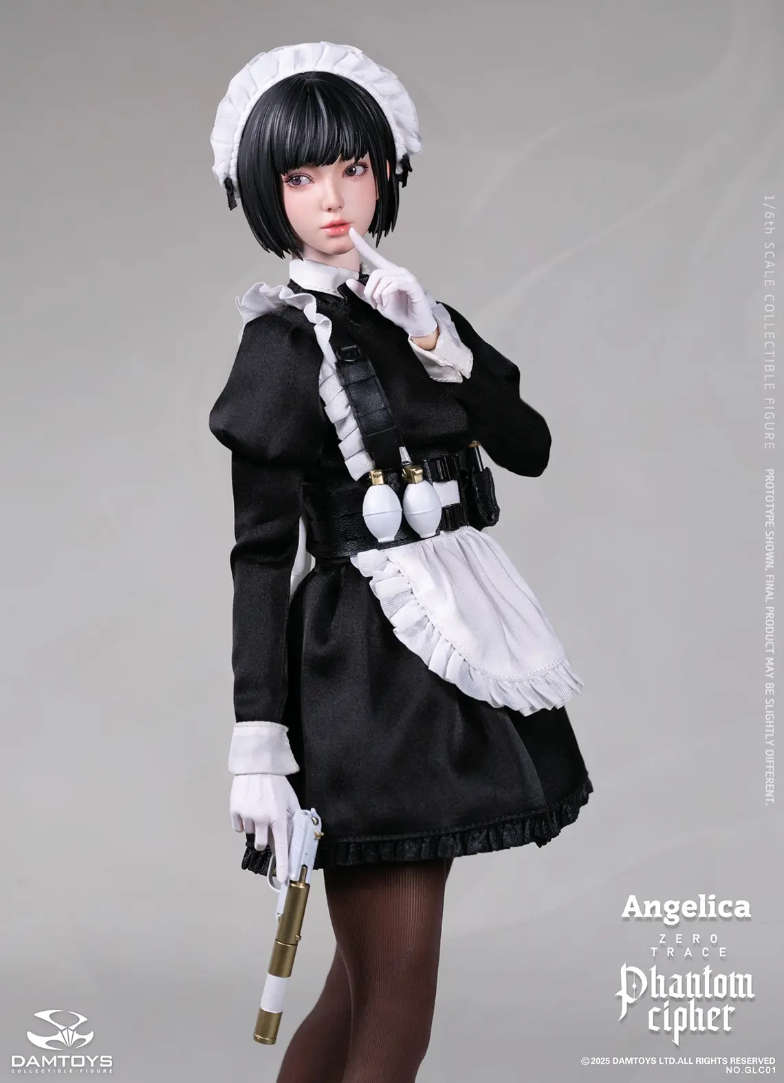DAMTOYS - 1/6th scale PHANTOM CIPHER: ZERO TRACE ANGELICA Original Story Collectible Action FigureGLC01 (Licensed)
