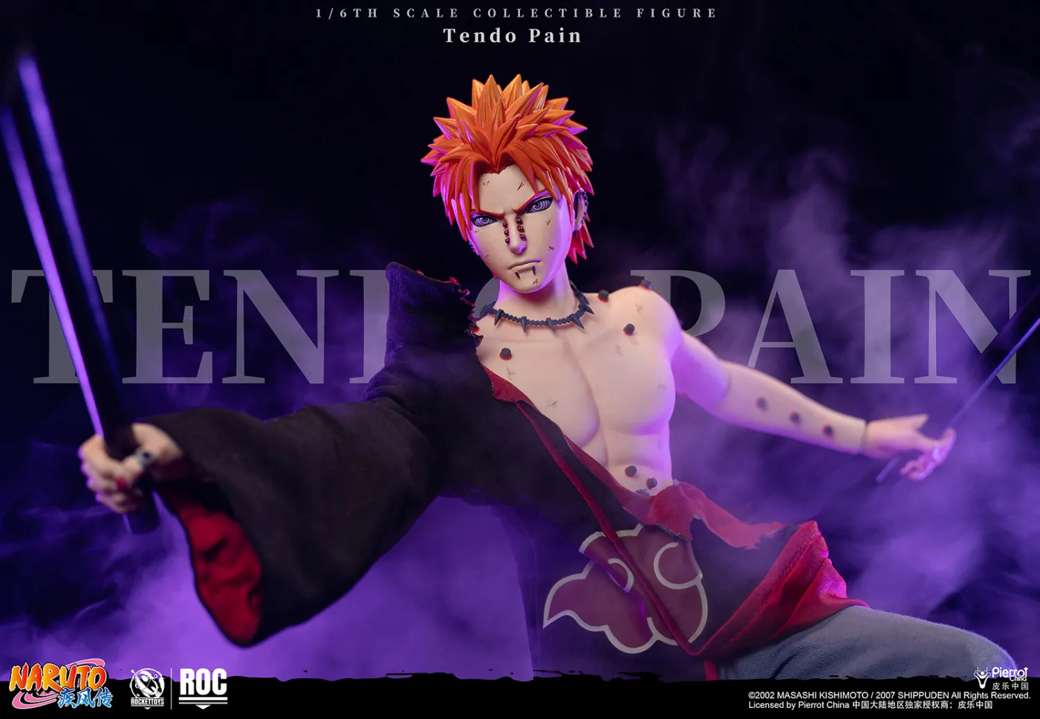 ROCKETTOYS Studio - Naruto Shippuden Tendo Pain  Action Figure ROC-014 Licensed