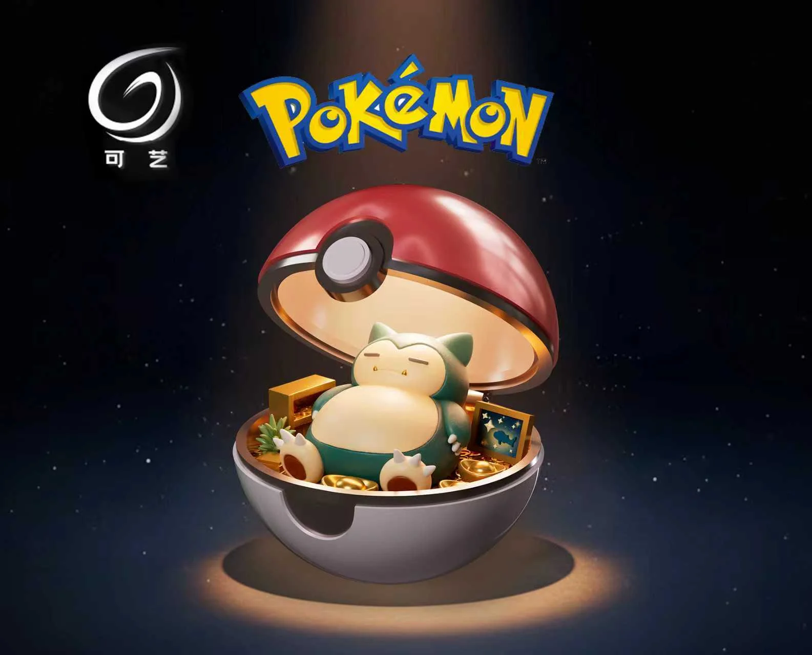 Ke Yi Mo Wan Studio-Wealthy Snorlax Pokémon Statue 