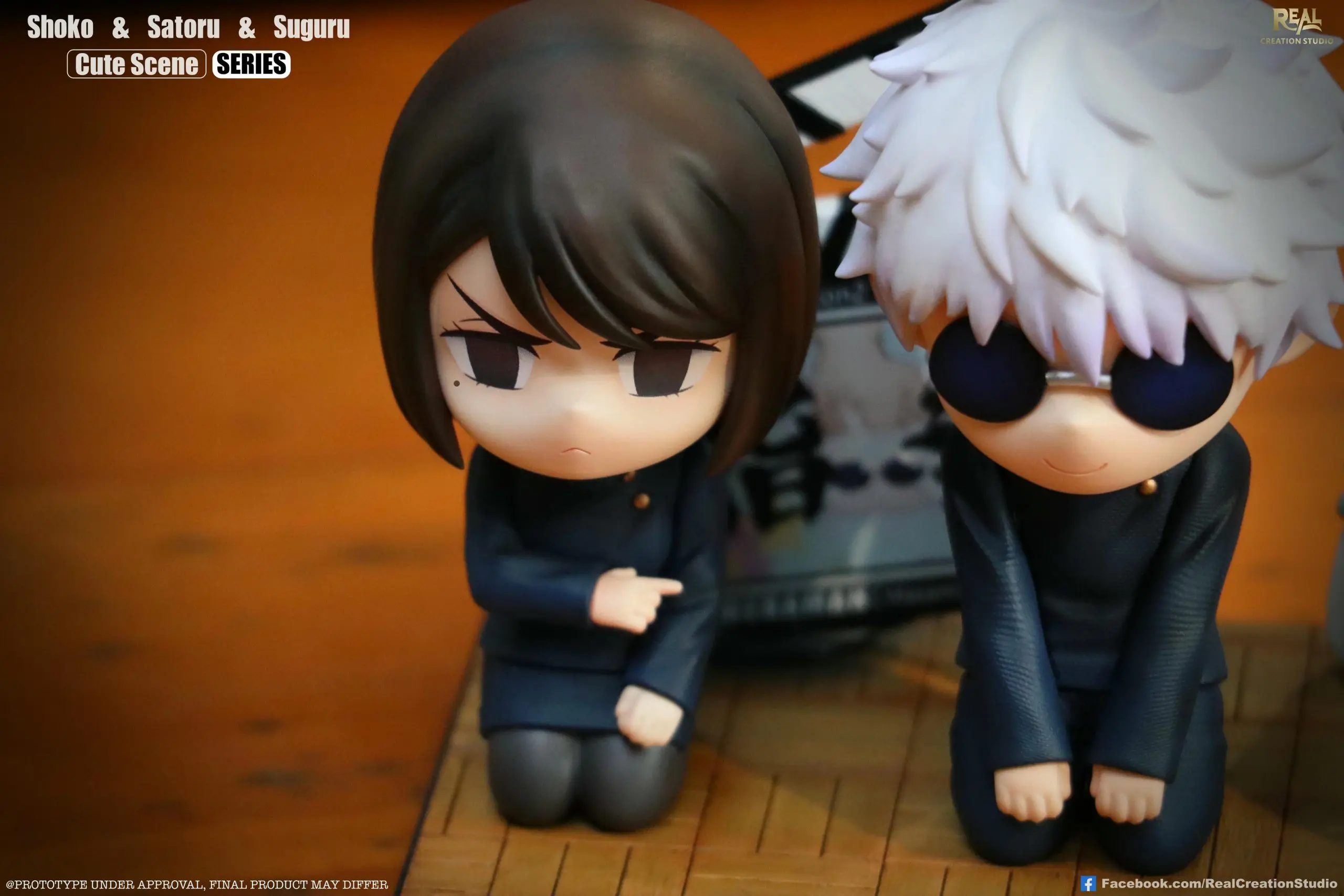 Real Creation Studio - Jujutsu Kaisen Chibi Scene Series #5 Trio Gojo & Geto & Shoko Statue(GK)