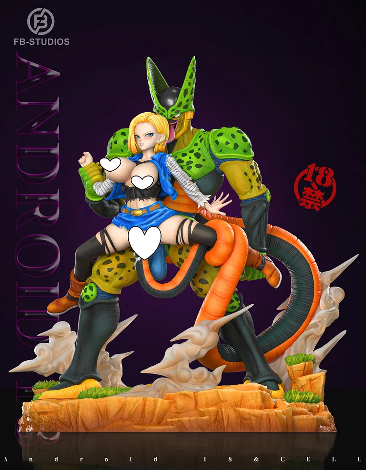 Dragon Ball Android 18 & Cell Statue (GK) Figure(Adult 18+)-FB Studio Pre-sale