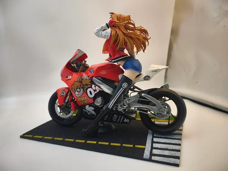 Neon Genesis Evangelion-Asuka Langley & Rei Ayanami 1/6 Motorcycle GK Statue (Licensed)-Dragon Stone Studio Pre-Order-KWII-GK
