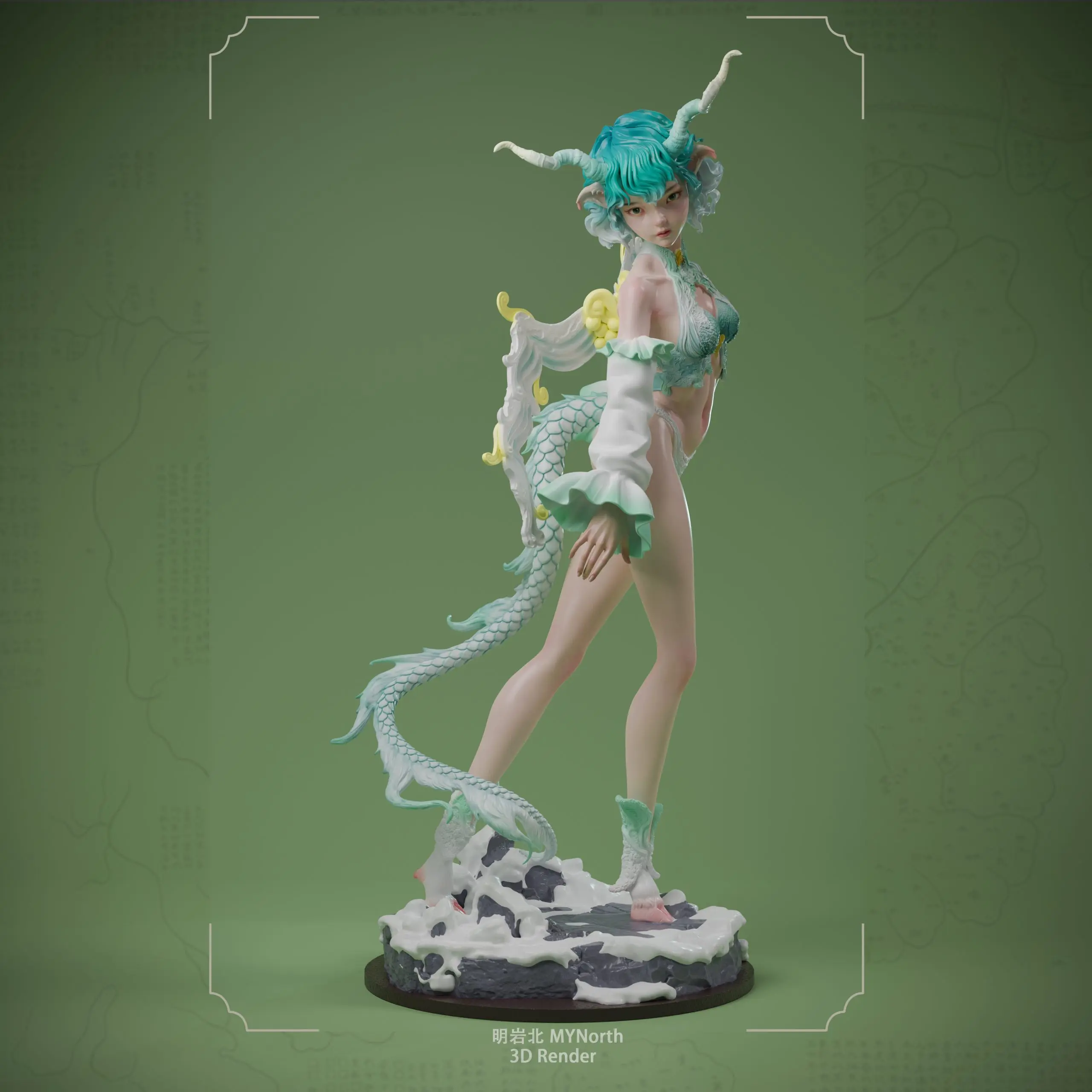 ZN Studio - Original Shanhai Bai Ze White Model Kit Statue(GK)