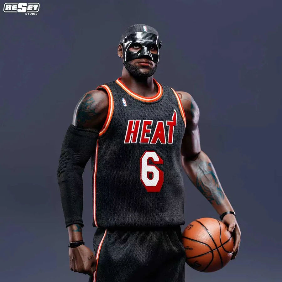 Reset Studio - Miami Heat Black Mask LeBron James 1/6 Scale Collector's Edition Articulated Figure NBA