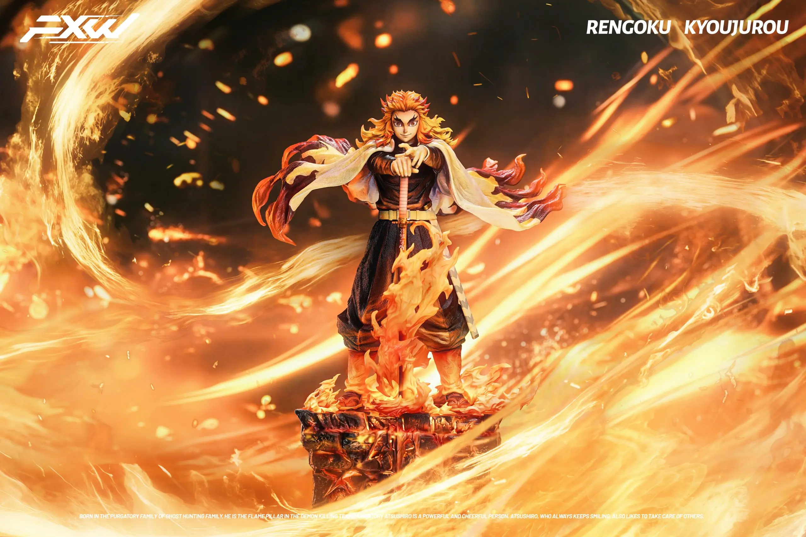 FXW Studio - Demon Slayer Nine Hashira Series Flame Hashira Rengoku Kyojuro Statue (GK) 