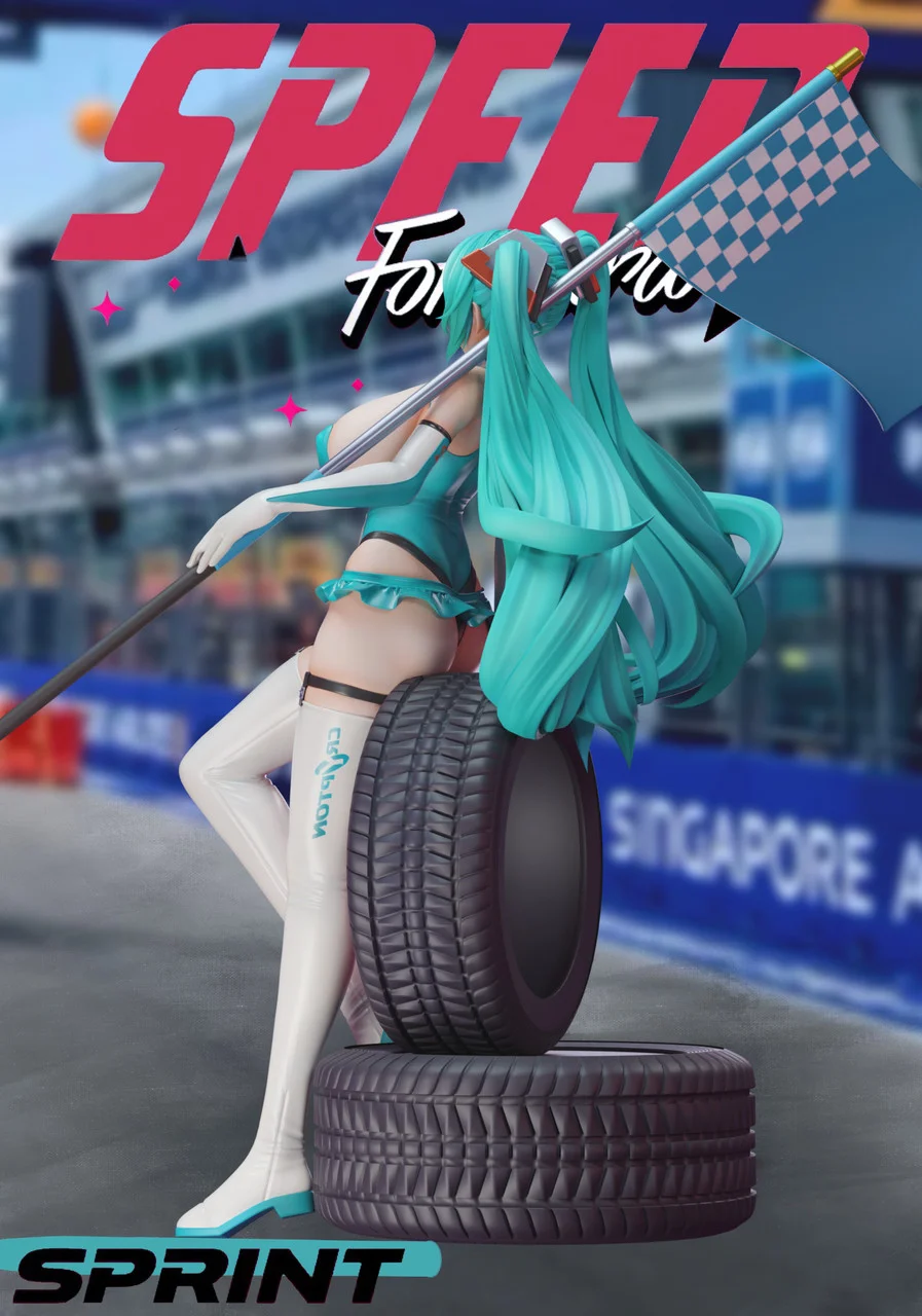 SC Studio - Racing Girl Hatsune Miku Statue 