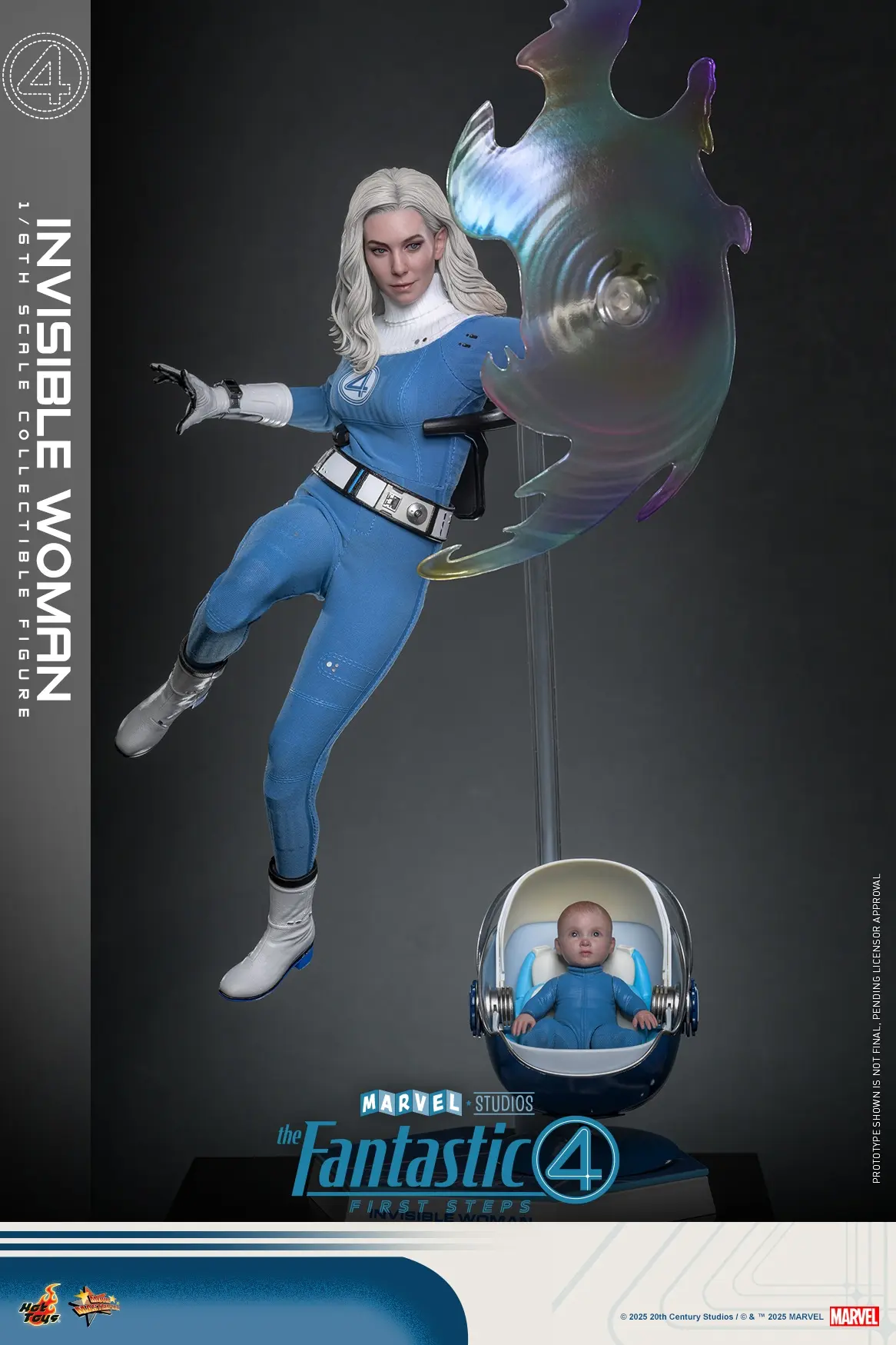Hottoys - The Fantastic Four: First Steps Invisible Woman and H.E.R.B.I.E. 1/6th scale Collectible Figure Set MMS823 MMS824 (Licensed)Statue(GK)