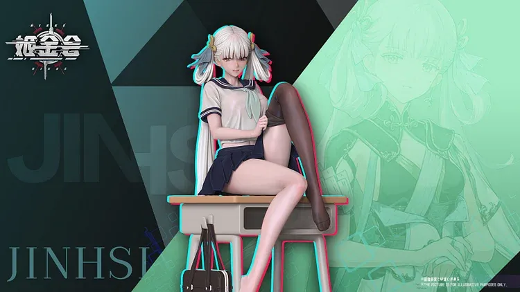 Wuthering Waves College Style Rich Lady Jinhsi STATUE GK-Ji Jin Hui Studio Pre-sale