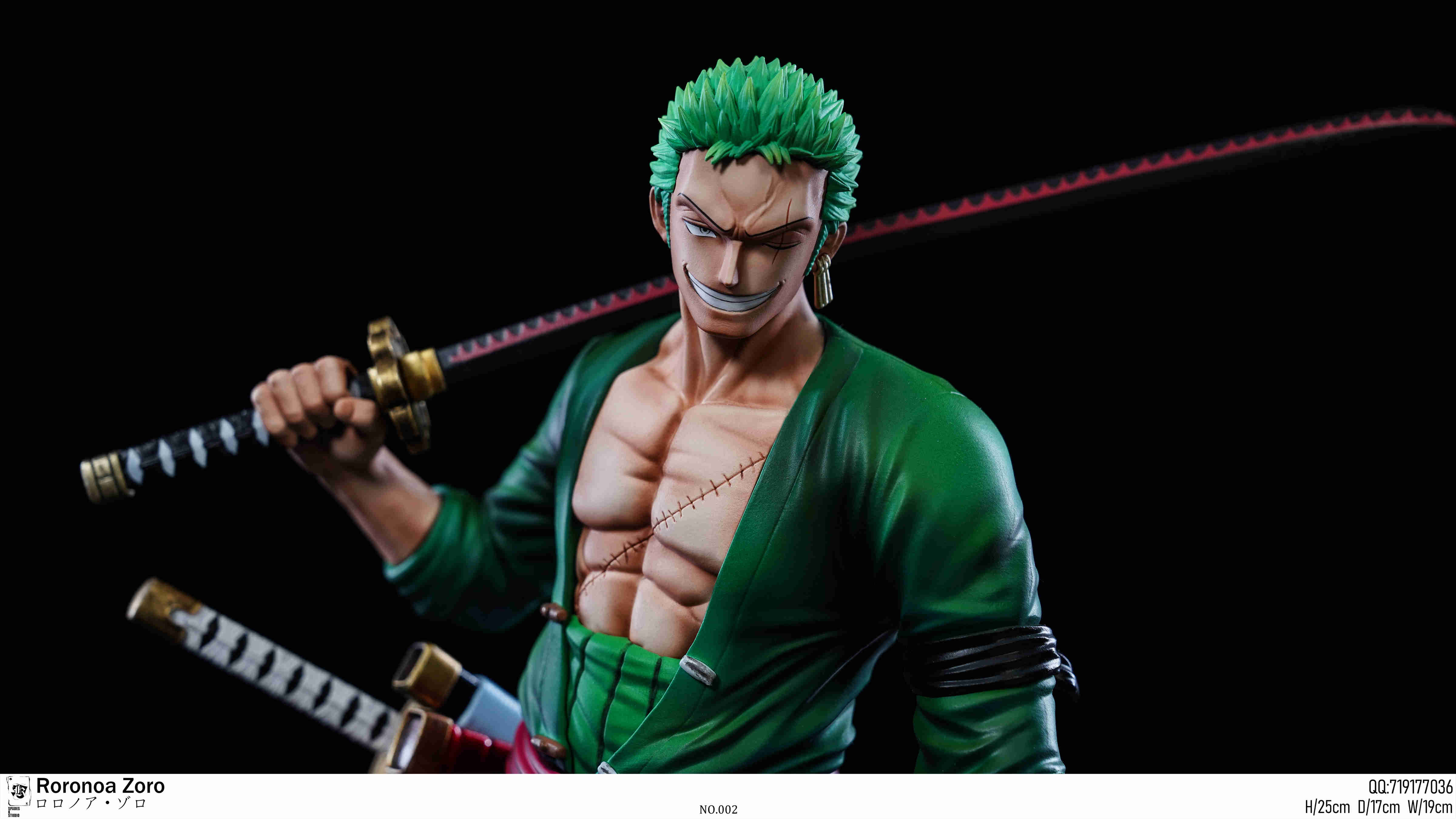 Pre-sale Straw Hat Pirates Roronoa Zoro One Piece GK data 25cm width 17cm depth 19cm (including base) (GK)-KWII-GK