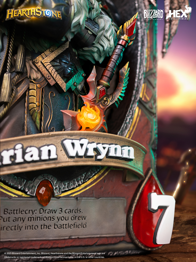 Hearthstone Varian Wrynn Legendary Card Art Statue HEXFRAME02 (Licensed)Statue(GK) -HEX Collectibles & Blizzard Entertainment -KWII-GK