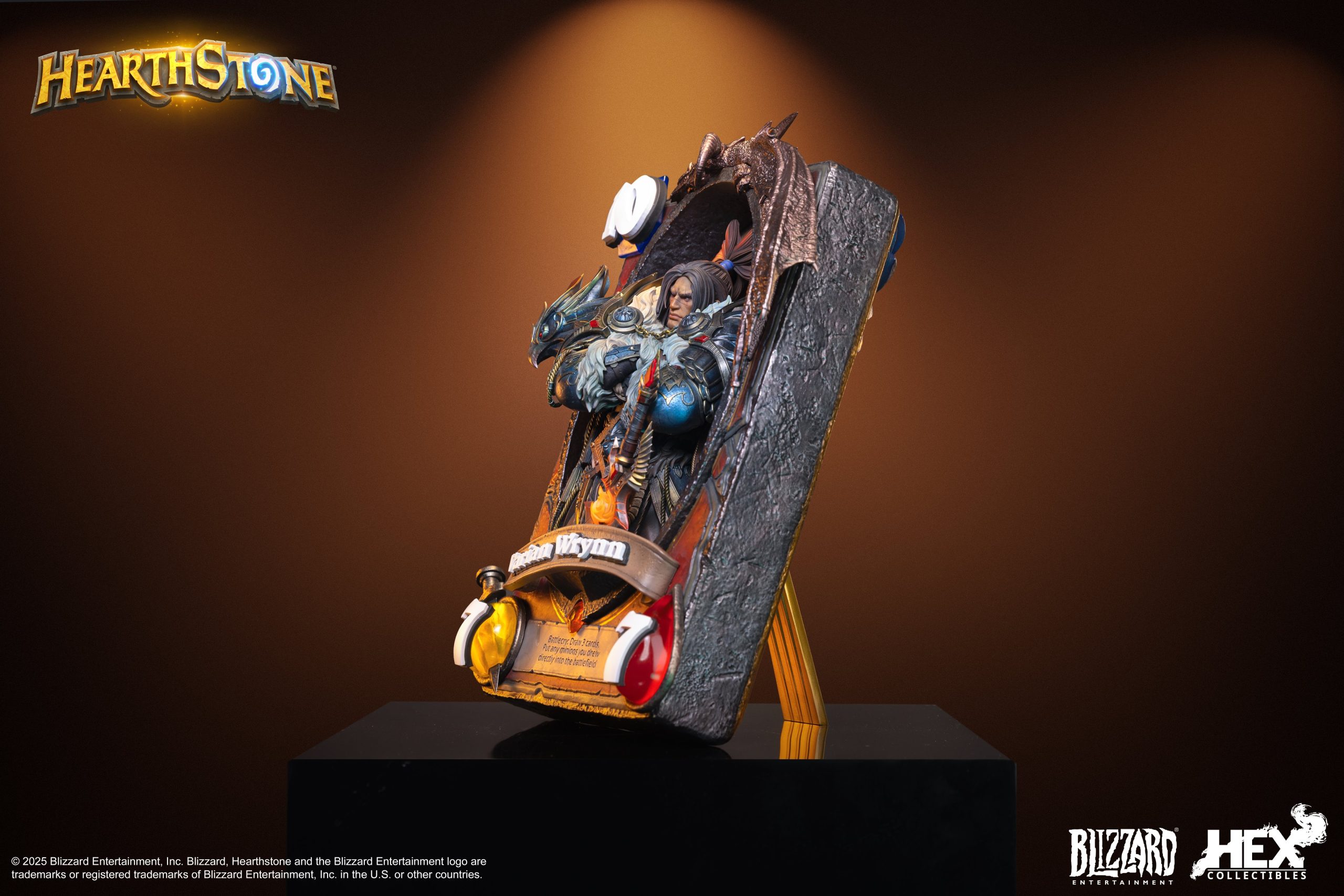 Hearthstone Varian Wrynn Legendary Card Art Statue HEXFRAME02 (Licensed)Statue(GK) -HEX Collectibles & Blizzard Entertainment -KWII-GK