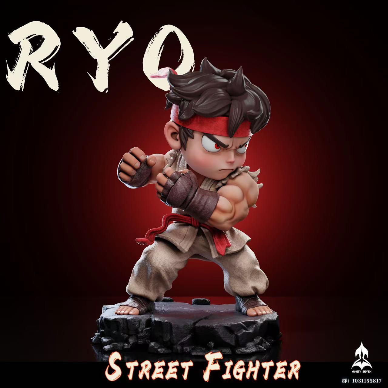 NINETY SEVEN STUDIO Street Fighter Ryu & Ken Q-version statue GK pre-sale
