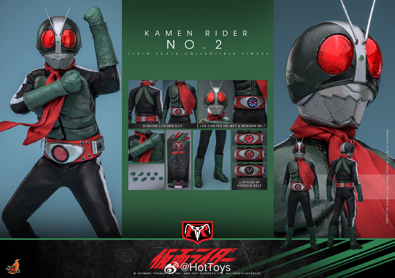Hot Toys "Kamen Rider" Kamen Rider Old No. 2 1/6 and Tornado No. 2# 1/6 GK Pre-sale