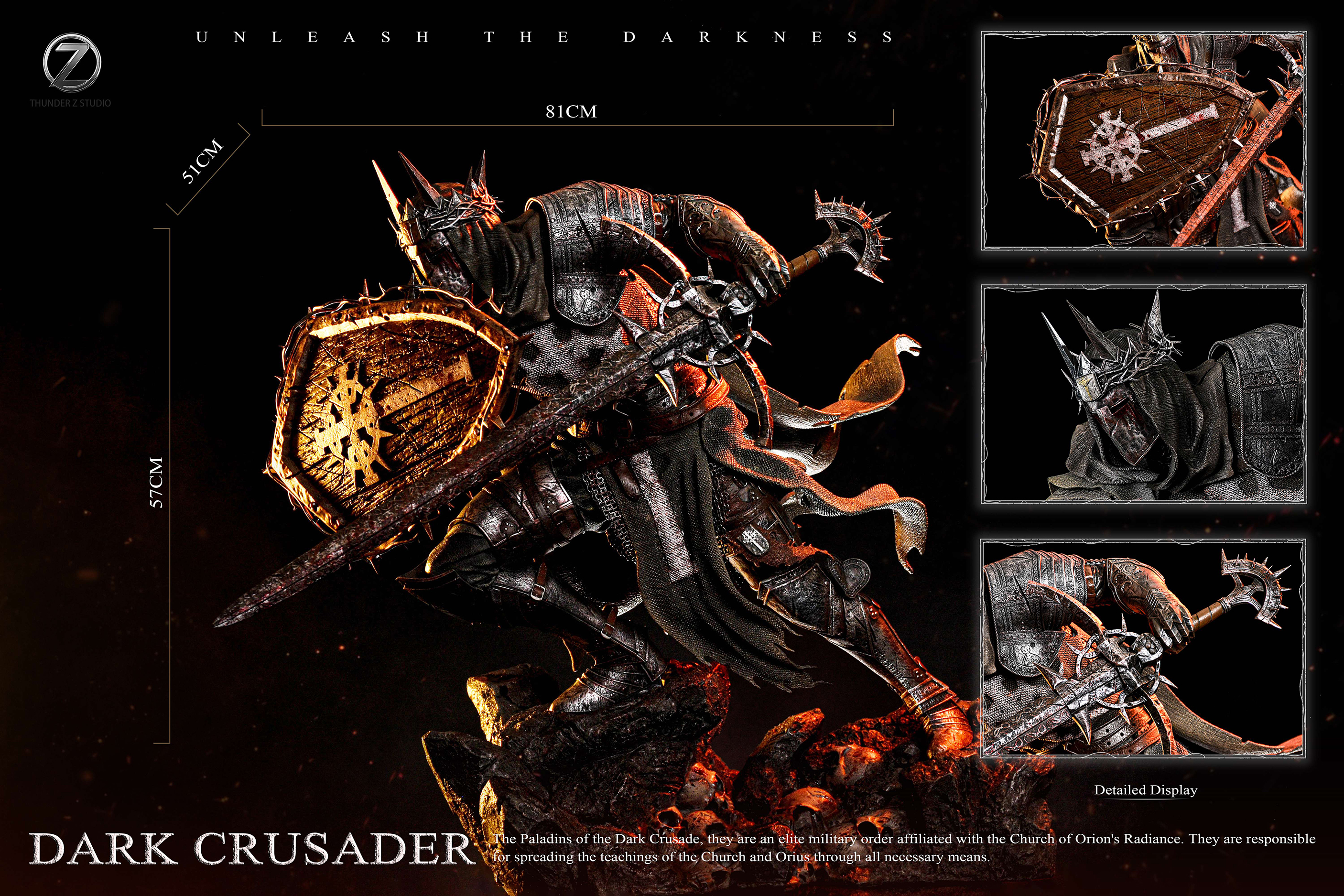Fallen Darkness - Crusader King 1/4 Statue GK, THUNDER Z Studio Pre-sale