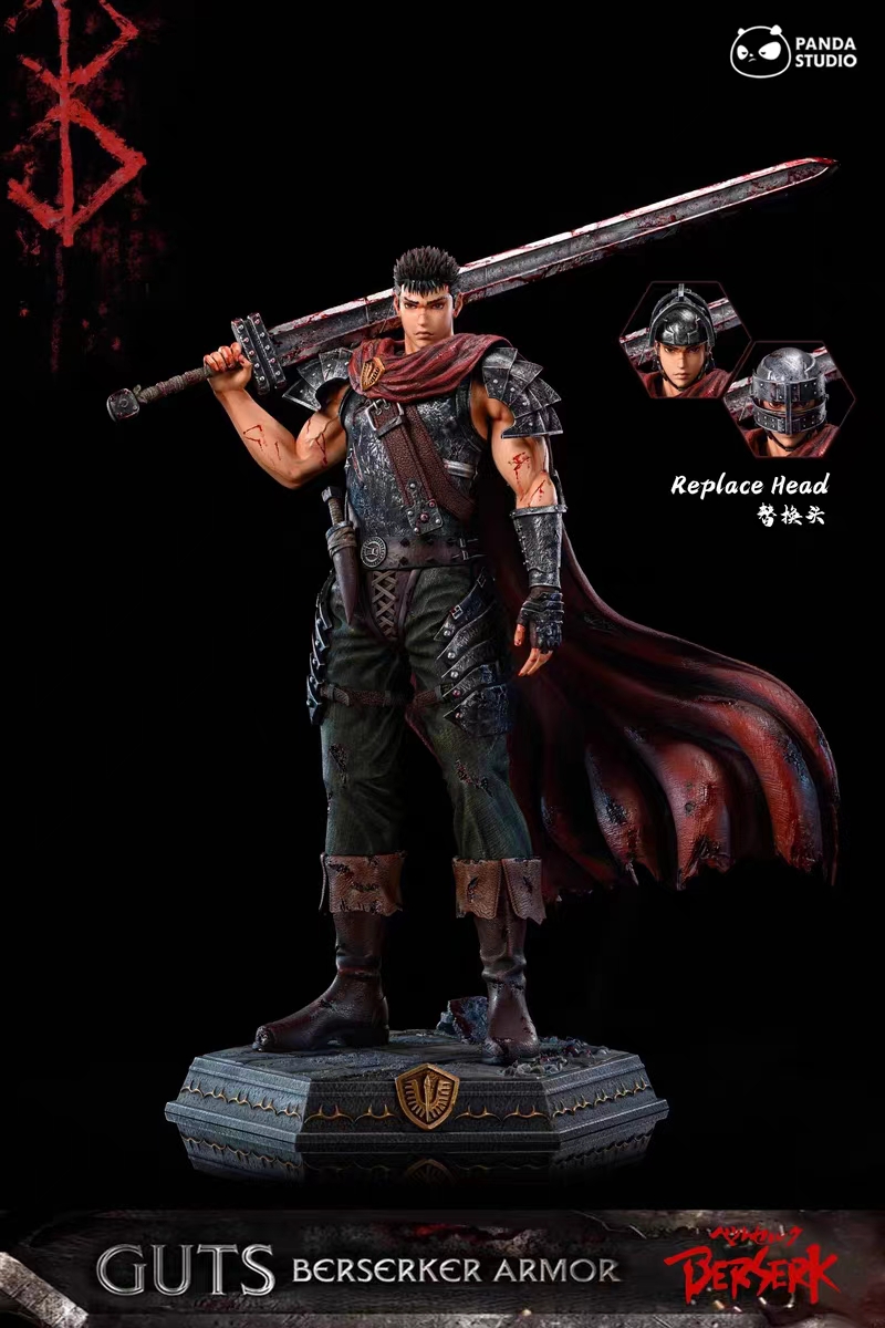 In stock-Berserk Black Swordsman Guts 1/4 Satue GK-Panda Studio