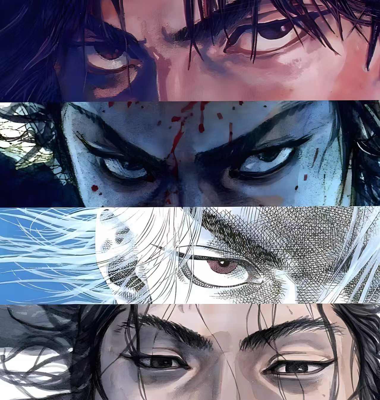 [In stock] "Rurouni Kenshin" Miyamoto Musashi Inoue Takehiko decorative painting Frame size: 50×40cm