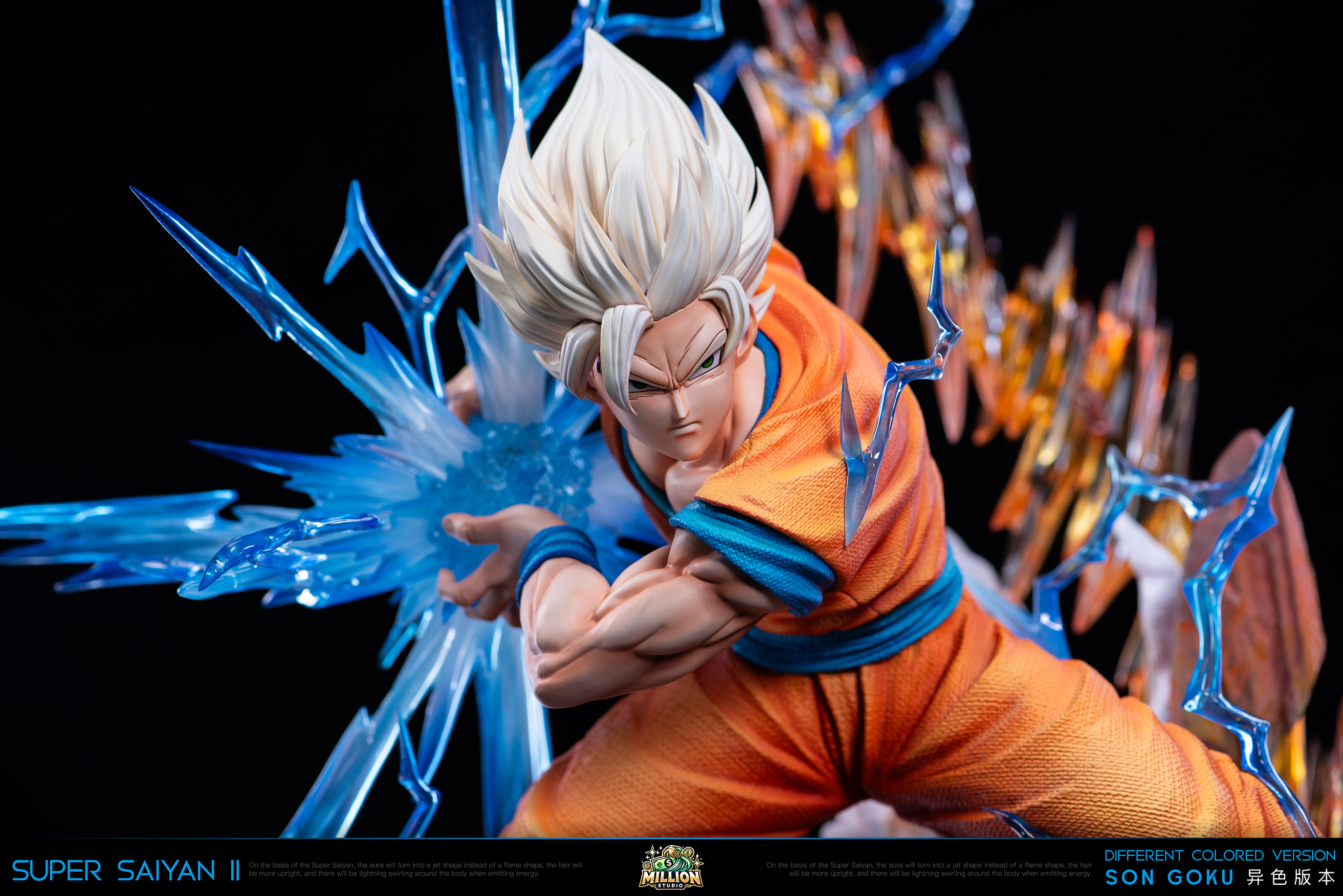 DRAGON BALL RESONANCE SERIES 01 SUPER SAIYAN 2 GOKU KAME HAME HA STATUE GK- MILLION STUDIO Pre-sale-KWII-GK