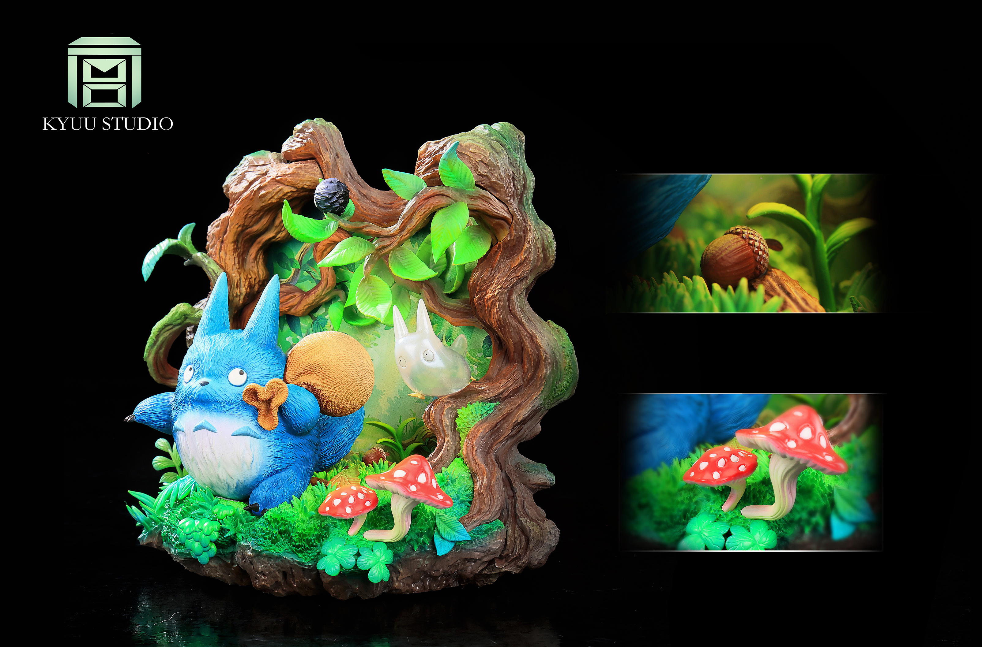 My Neighbor Totoro Hayao Miyazaki Whisper of Nature Series #1 Tree Hollow Totoro Statue(GK)-KYUU Studio -KWII-GK