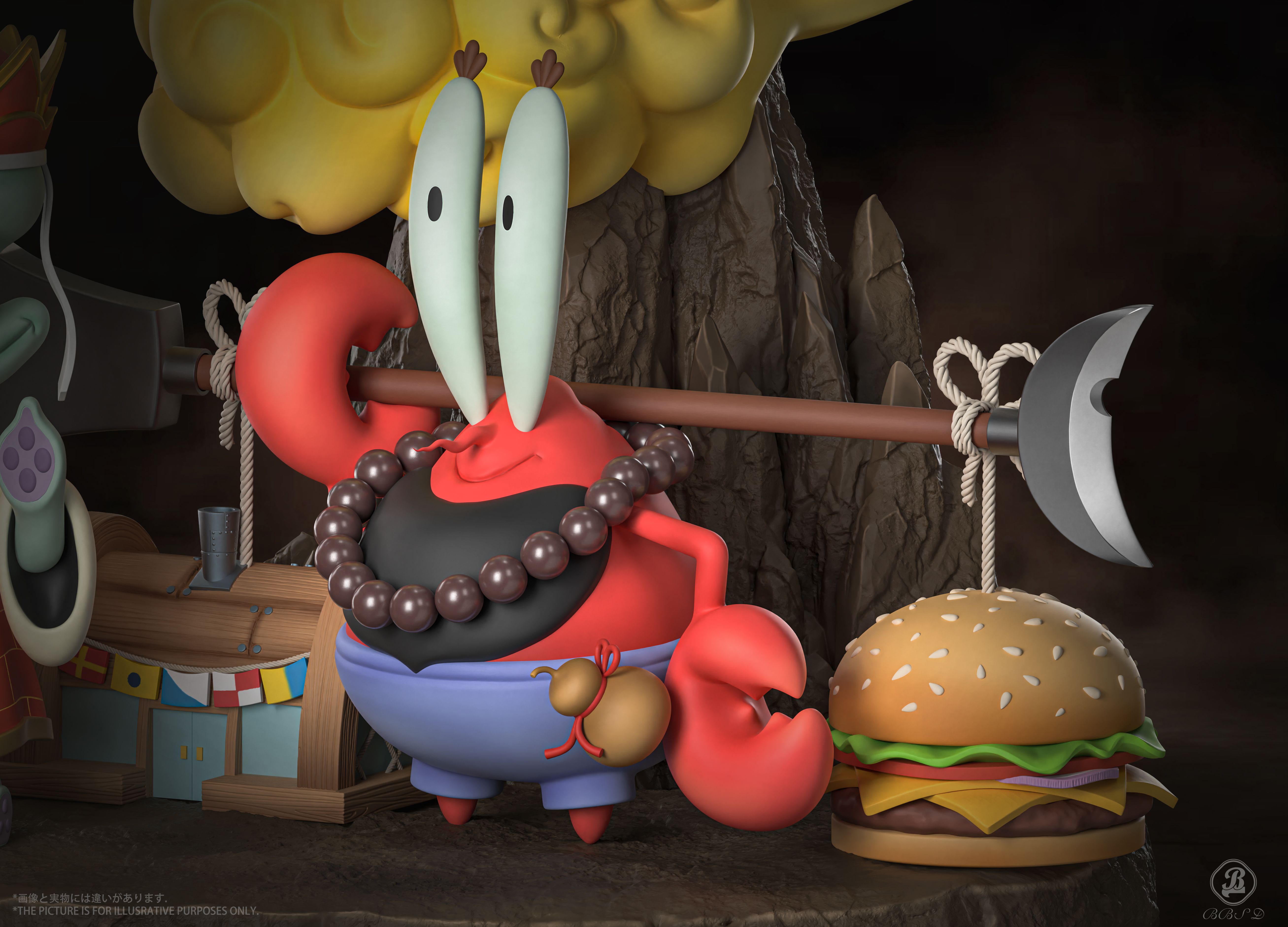 Pre-sale BBSD SpongeBob SquarePants COS Journey to the West Size 25cmx21cmx19cm (width, height, depth) (GK)-KWII-GK