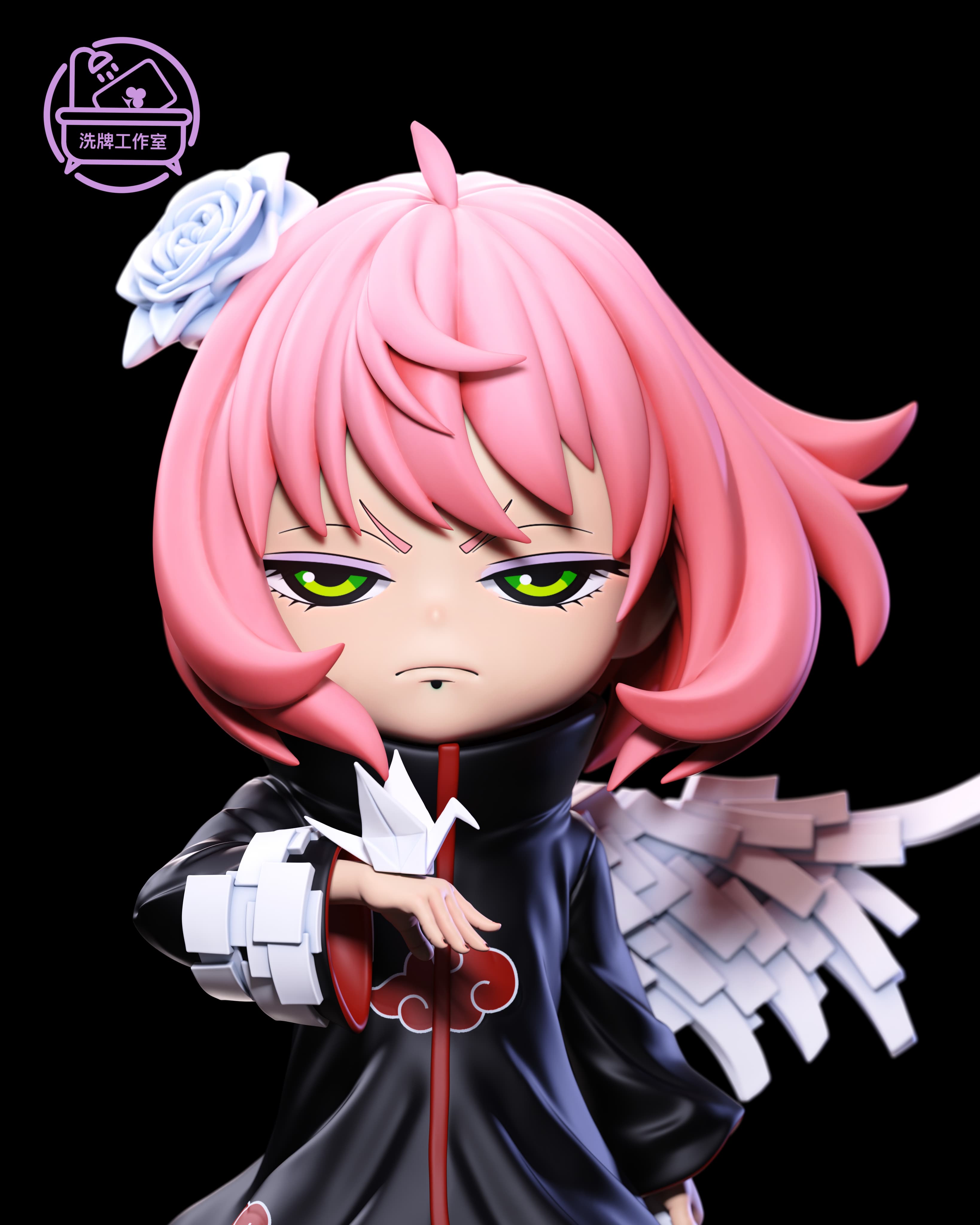 Pre-sale This is God's will to destroy you Work Pink-headed cute Cos series prologue, second episode Size 1/6 height 21 width 9.5 depth 8cm (GK-KWII-GK