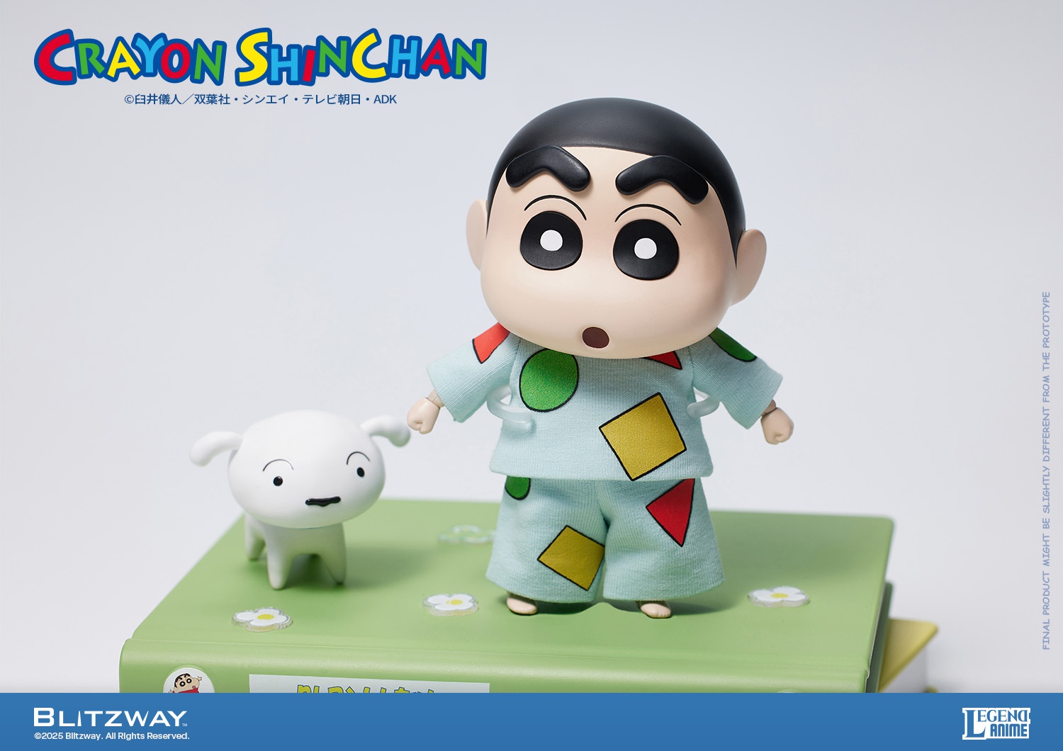 Pre-sale Crayon Shin-chan (Standard Ver.) Standard Edition Dimensions (mm*) W 150 x D 120 x H 137 (including base) Weight* (GK) 300g ( only) 500g (including packaging) / 11kg (including box).  Crayon Shin-chan (DX Ver.) Deluxe Edition D-KWII-GK