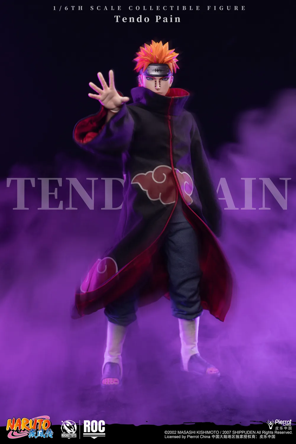 ROCKETTOYS Studio - Naruto Shippuden Tendo Pain  Action Figure ROC-013 Licensed
