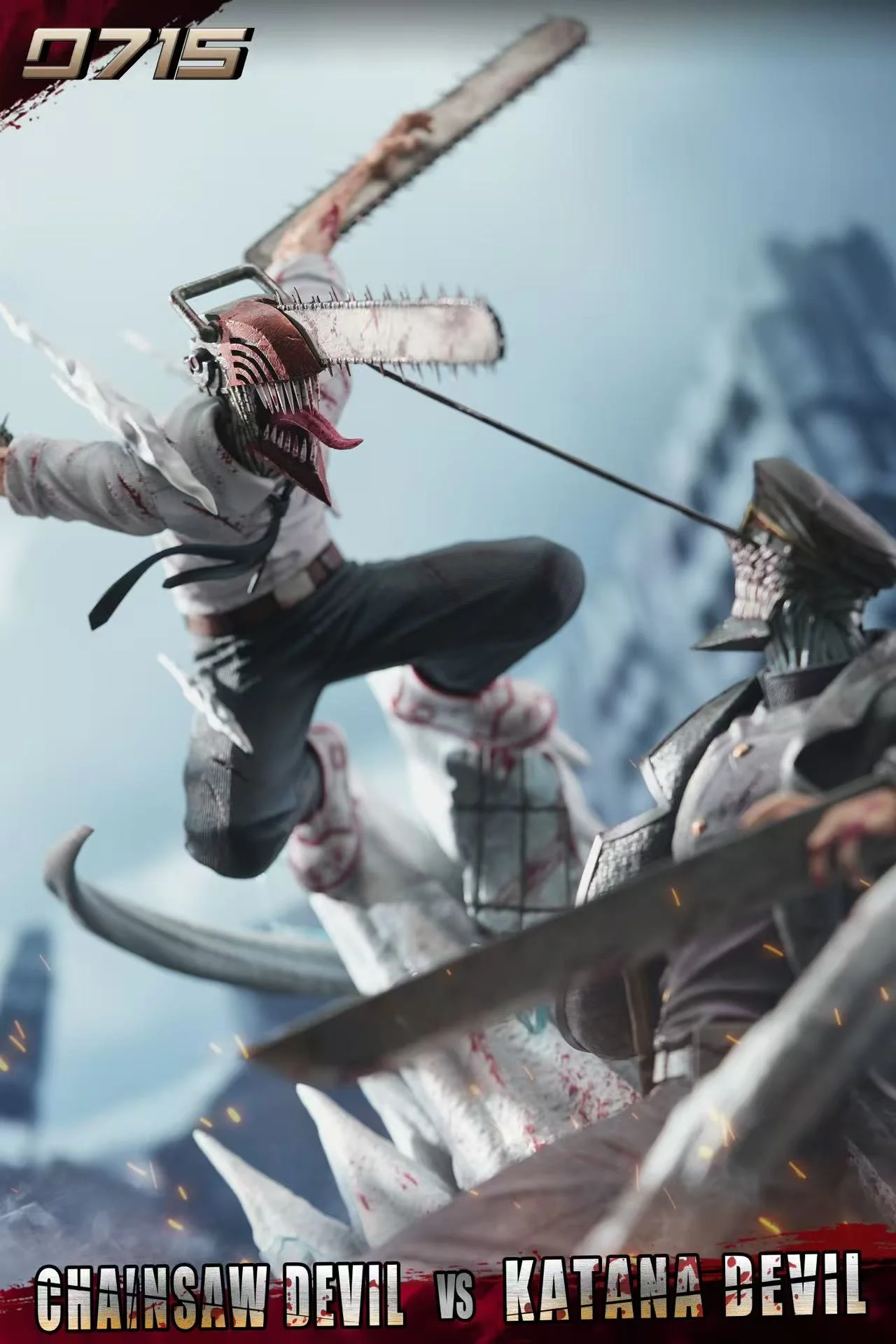0715 Studio - Chainsaw Man Denji vs Devil of the Knife  Statue