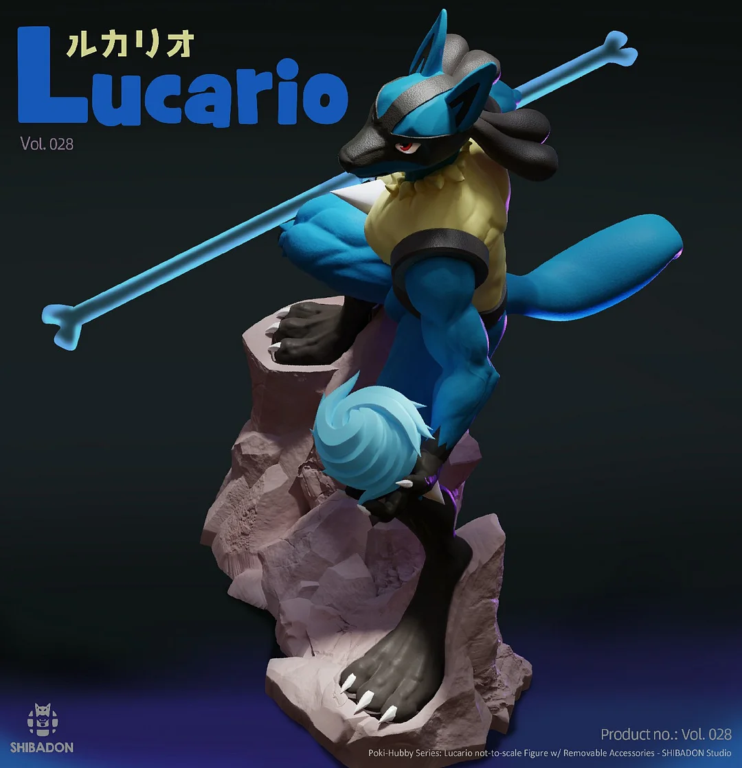In-stock-Pokemon Lucario Statue(GK)-Shibadon Studio
