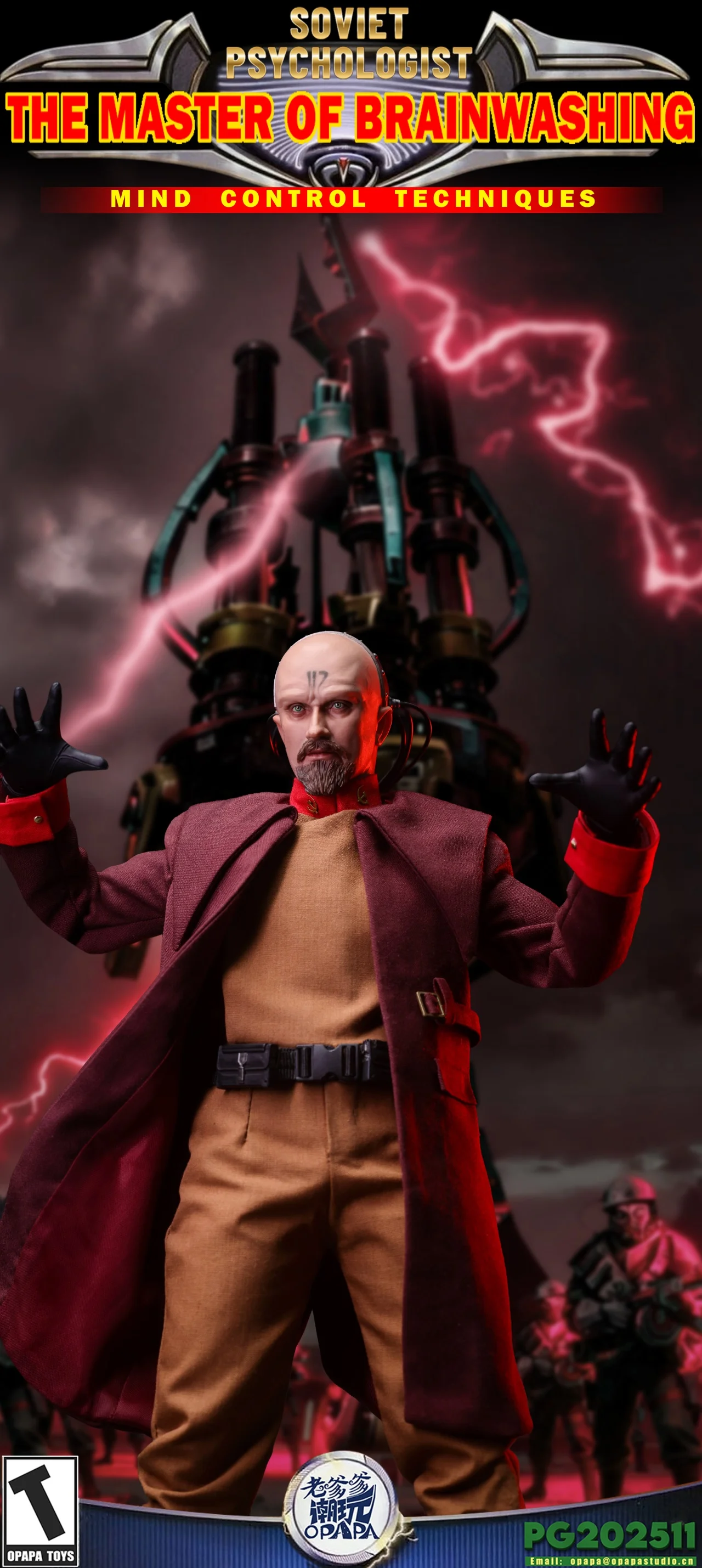 OPAPA TOYS Yuri-A Soviet Psychologist Figure & Yuri(Psychologist)'s Aircraft Vehicle Lightable Statue