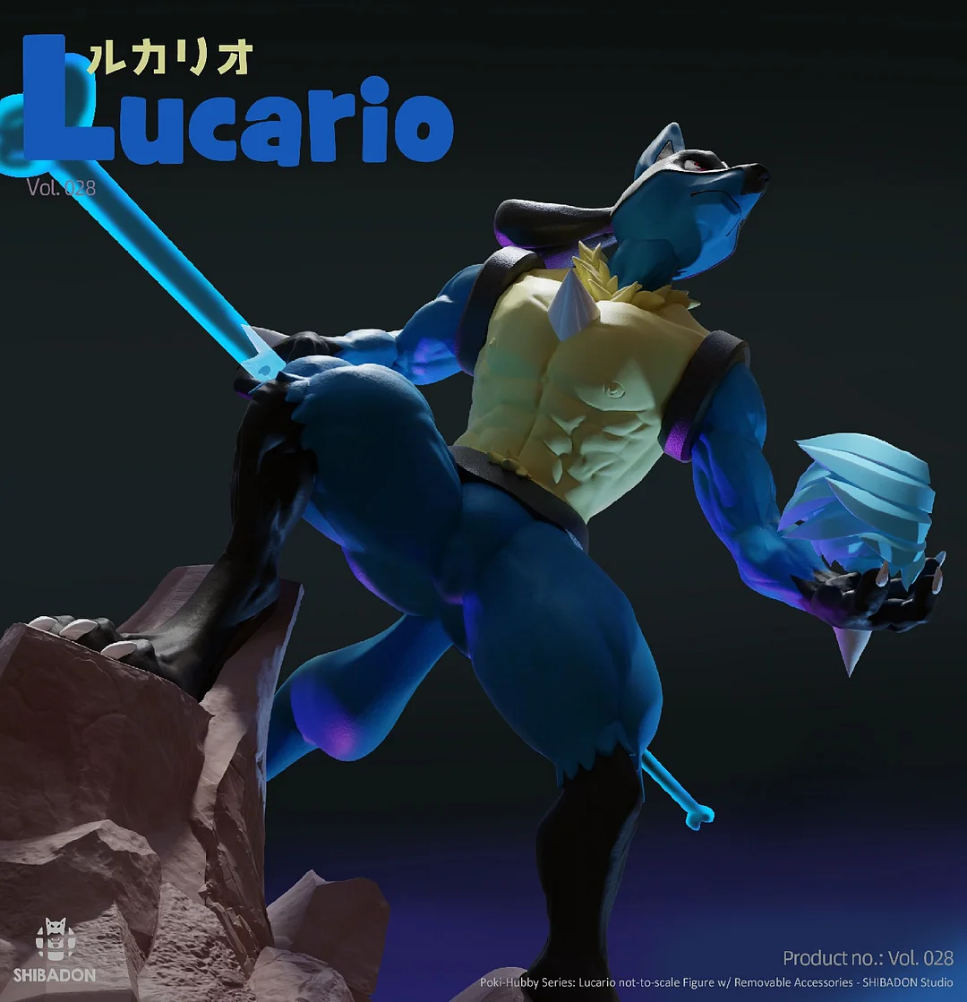 In-stock-Pokemon Lucario Statue(GK)-Shibadon Studio