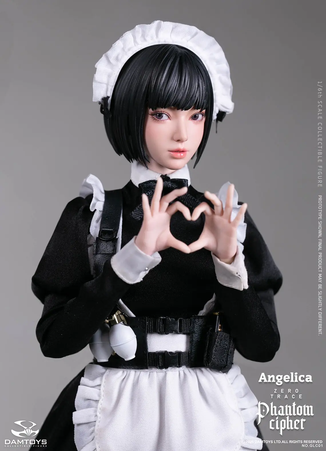 DAMTOYS - 1/6th scale PHANTOM CIPHER: ZERO TRACE ANGELICA Original Story Collectible Action FigureGLC01 (Licensed)