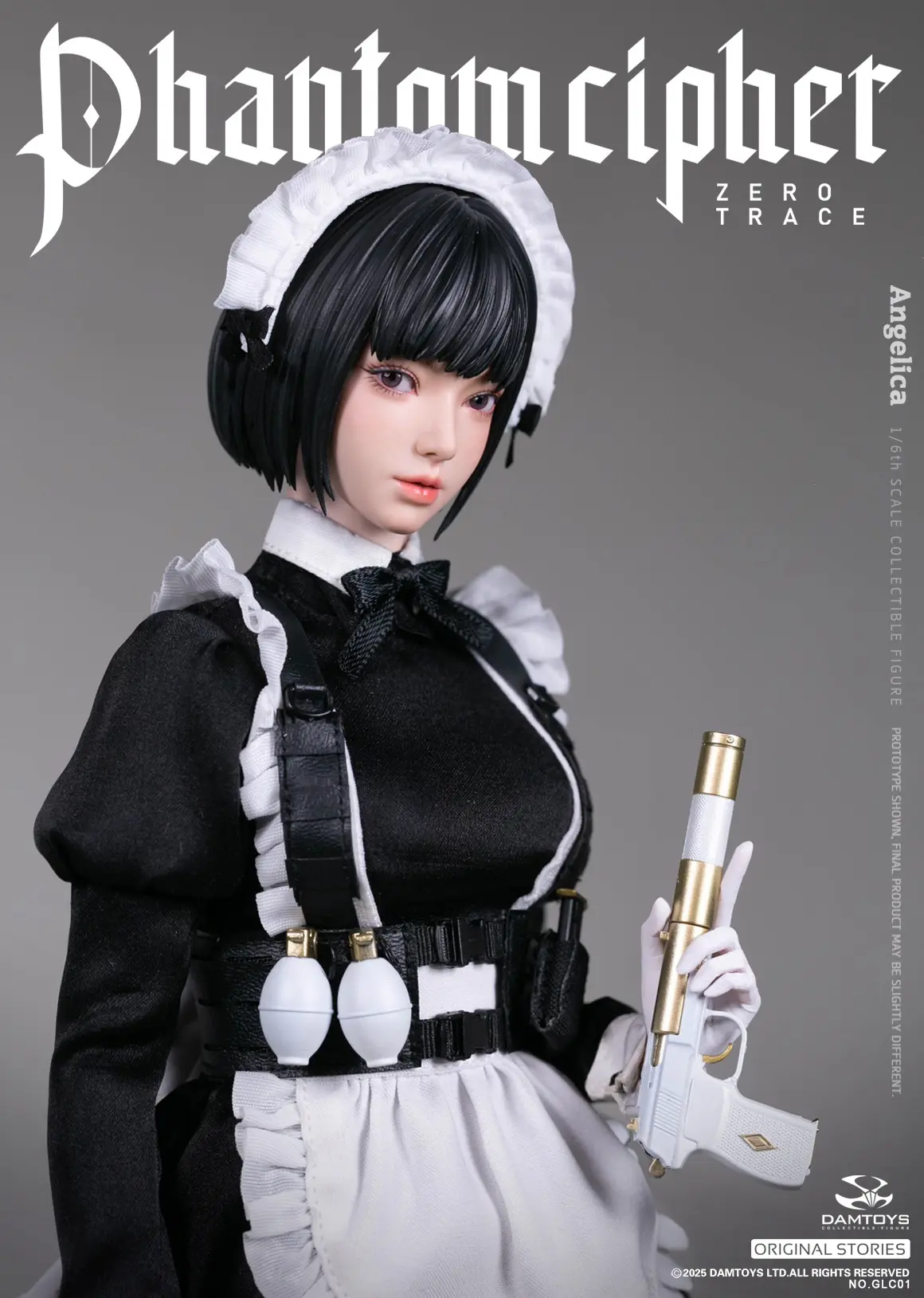 DAMTOYS - 1/6th scale PHANTOM CIPHER: ZERO TRACE ANGELICA Original Story Collectible Action FigureGLC01 (Licensed)