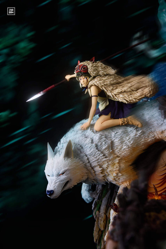 IN STOCK-Princess Mononoke with LED Small size Statue(GK) -ZuoBan Studio