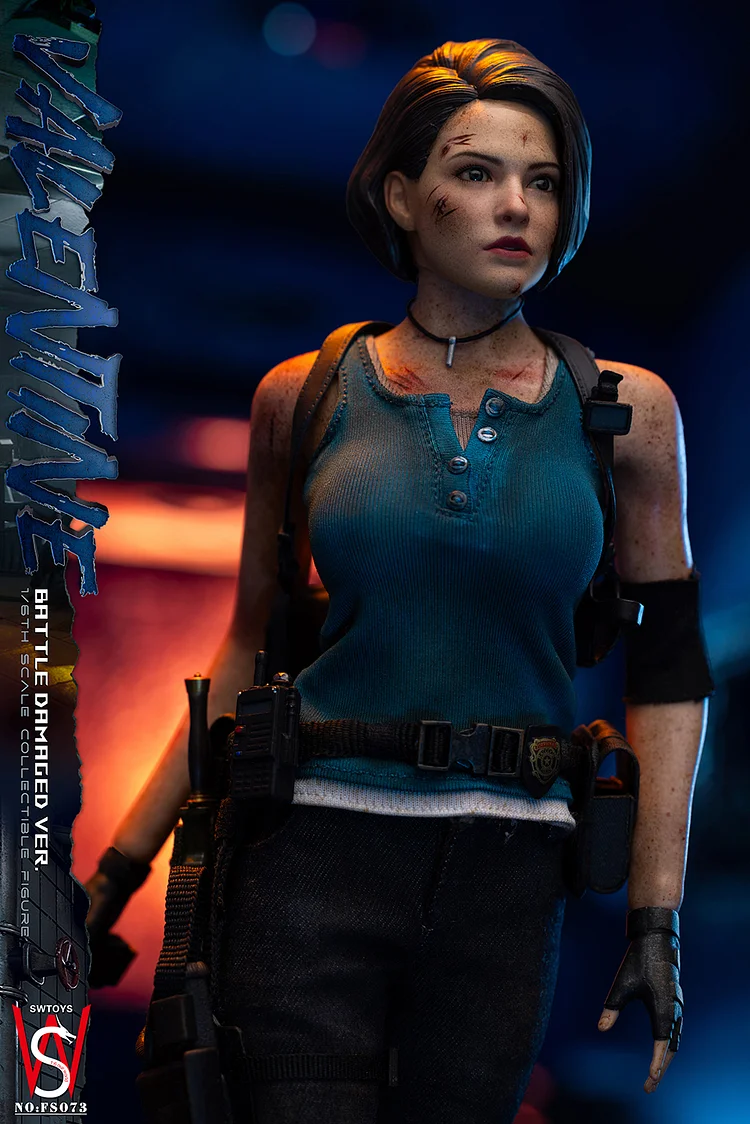 Resident Evil-Valentine Jill FS073 1/6 Battle Damaged Action Figure, Soldier, SWTOYS STUDIO, Pre-sale-KWII-GK