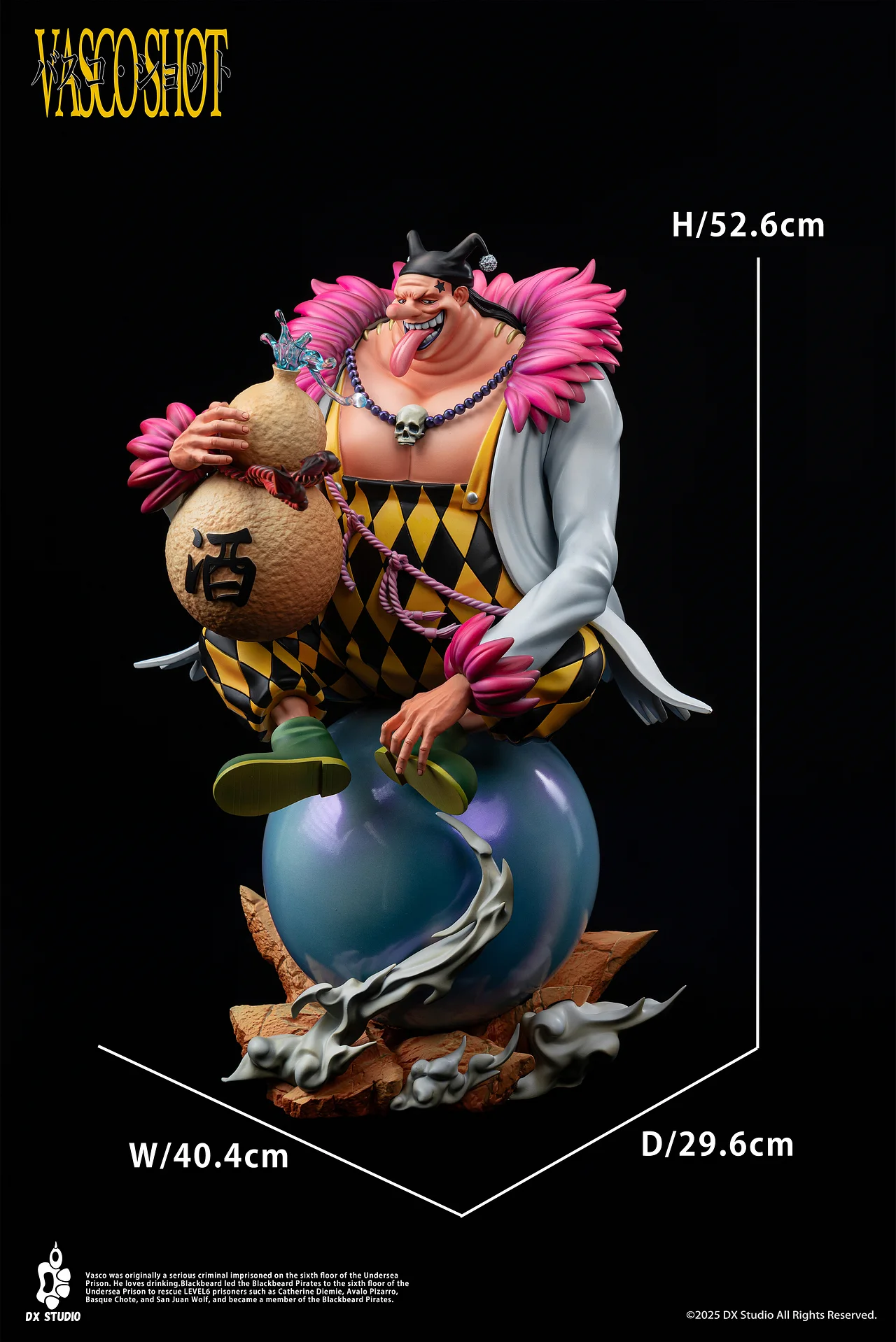 One Piece Blackbeard Pirates 7th Vasco Shot Statue(GK) - DX Studio 
