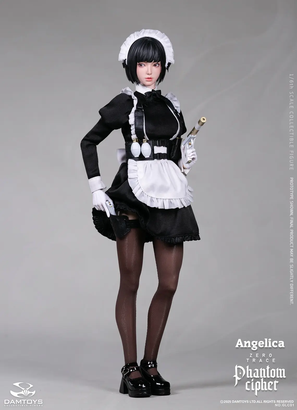 DAMTOYS - 1/6th scale PHANTOM CIPHER: ZERO TRACE ANGELICA Original Story Collectible Action FigureGLC01 (Licensed)