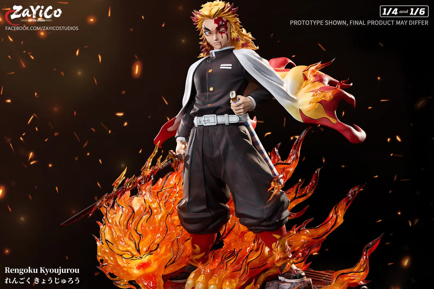 ZaYiCo Studio 1/6 & 1/4 Demon Slayer Rengoku Kyoujurou Statue 