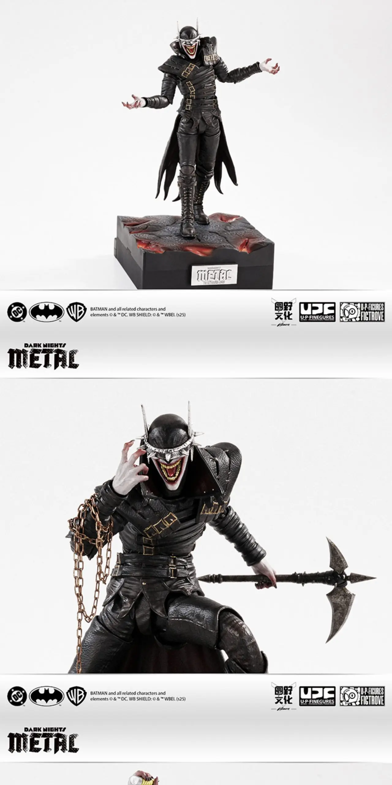 ROUND FIELD X U-P-Finegures - Dark Night The Batman Who Laughs action figure (Licensed)Statue (GK)