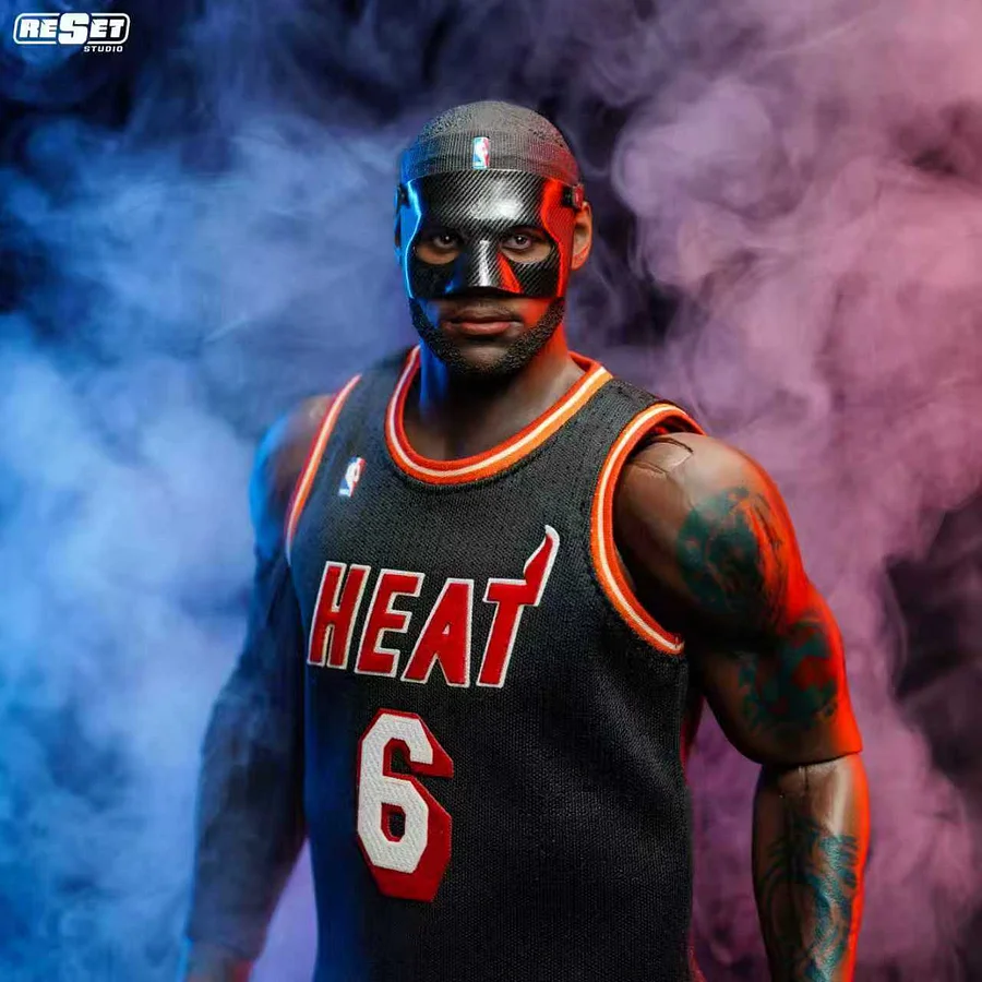 Reset Studio - Miami Heat Black Mask LeBron James 1/6 Scale Collector's Edition Articulated Figure NBA