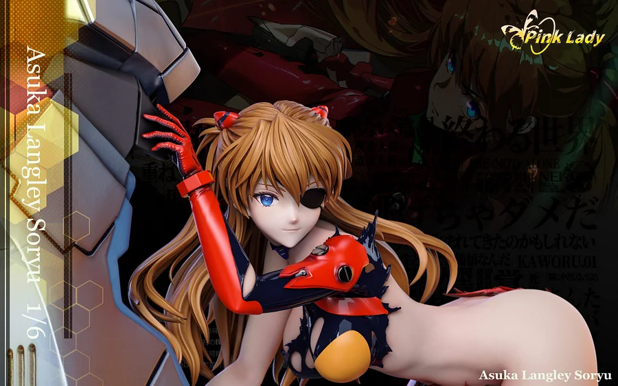 Neon Genesis Evangelion Soryu Asuka Langley & Ayanami Rei Statue(GK)-Pink Lady Studio