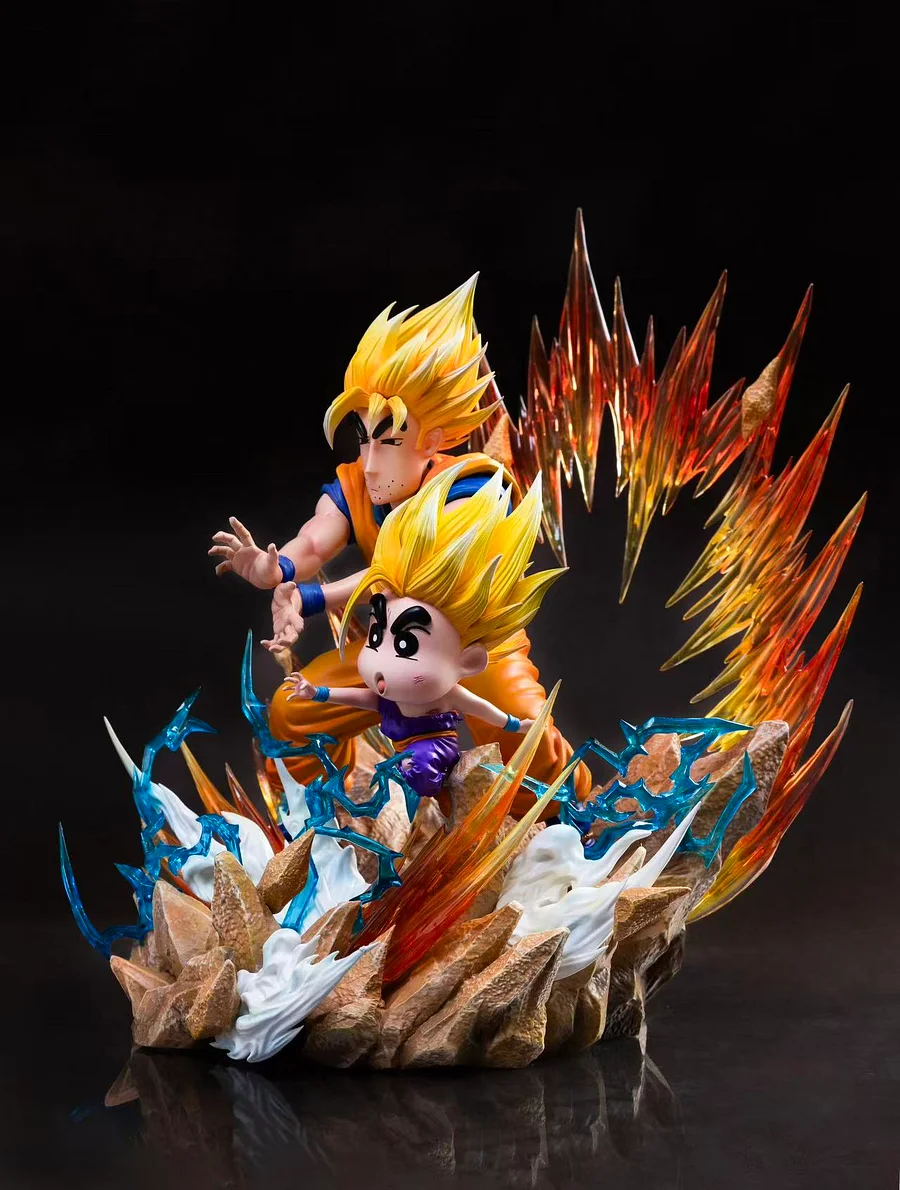 M.H.T Studio - Shinnosuke Nohara X Nohara Hiroshi COS Dragon Ball Father-Son Wave Crayon Shin-chan Statue 