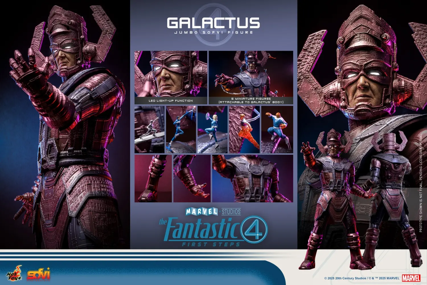 Hottoys - The Fantastic Four: First Steps Galactus Jumbo Sofvi Figure & The Thing SMS001J MMS813 (Licensed)1/6 Statue(GK)