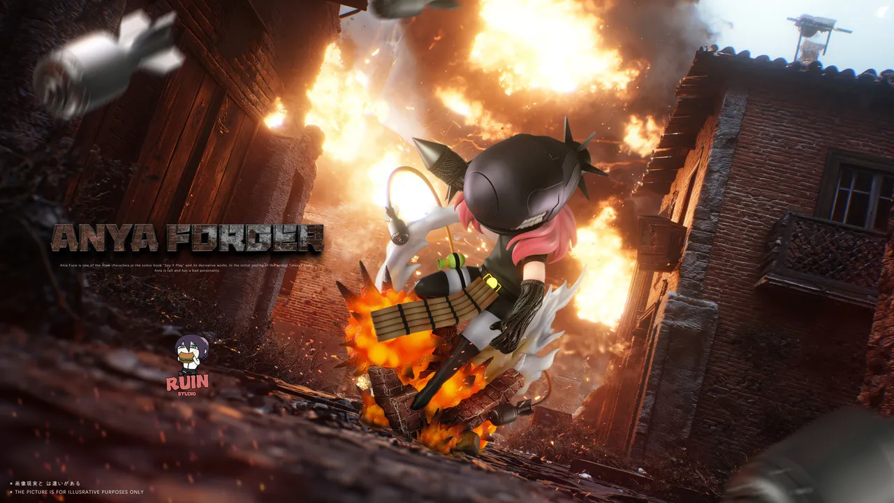 RUIN Studio - Anya Forger Cosplay Chainsaw Man Bomb Spy x Family Statue