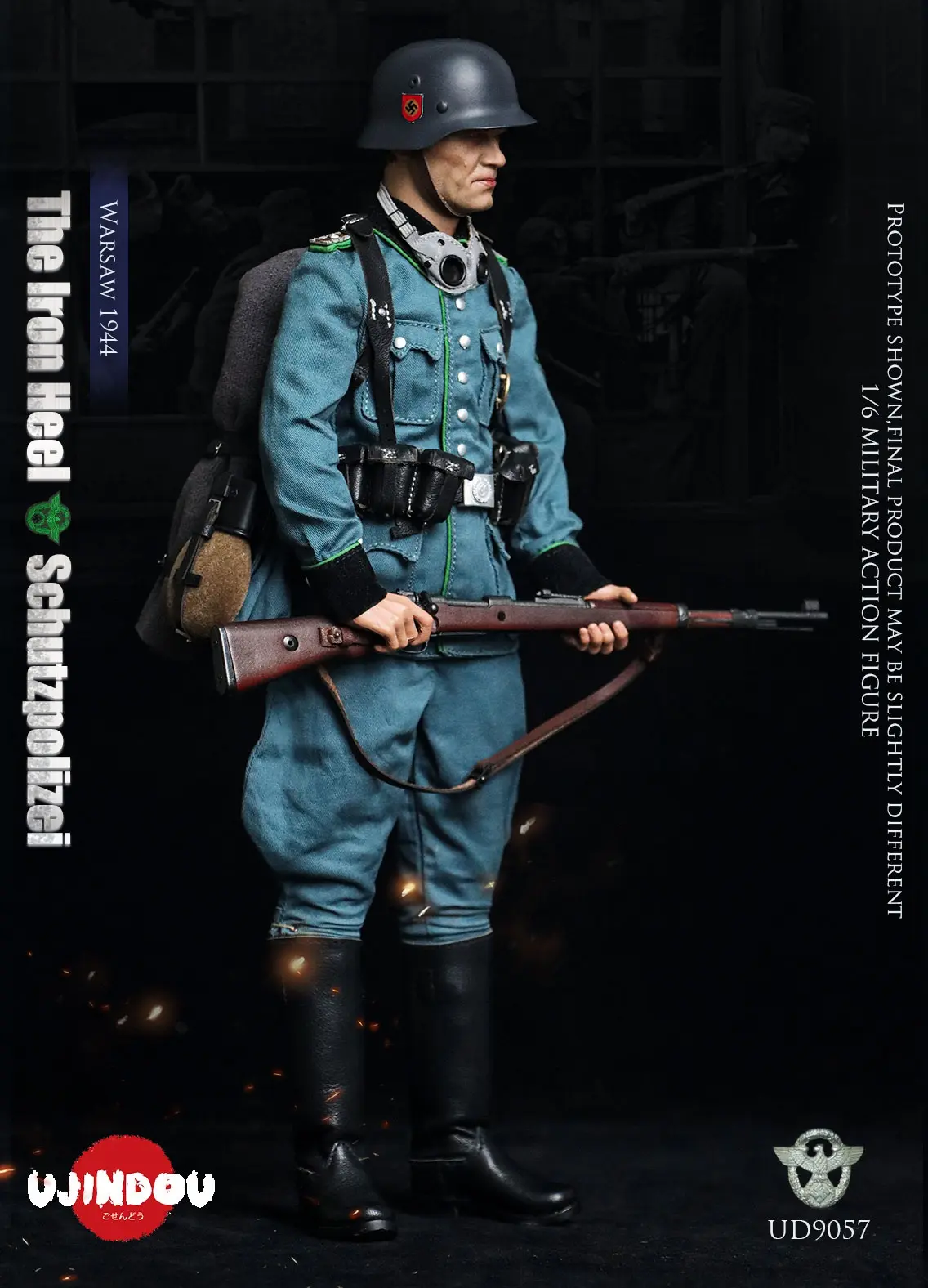 UJINDOU - 1/6 The Iron Heel-WWII German Schutzpolizei Warsaw 1944 UD9057 (Licensed)Statue