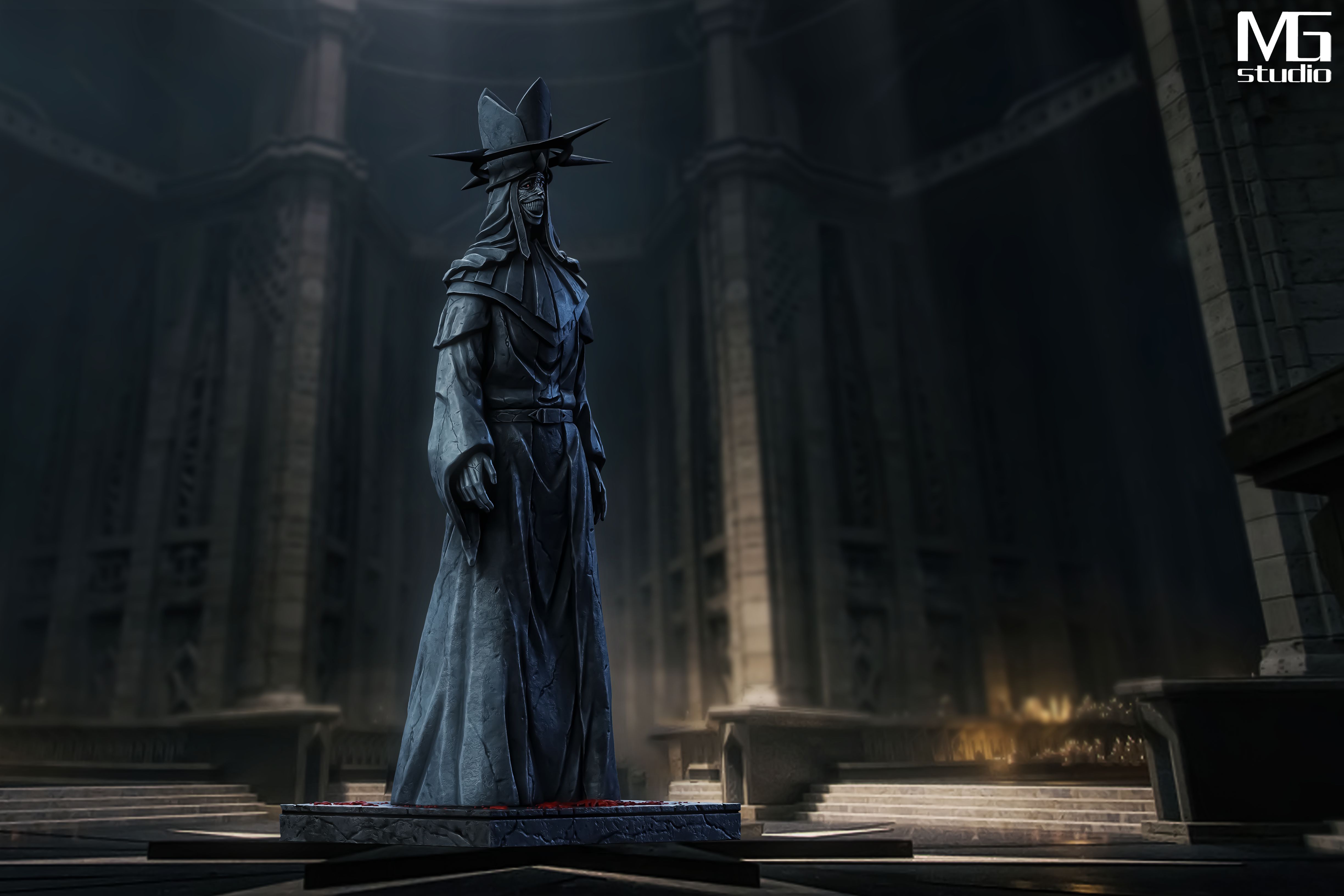 Pre-sale Standing stone statue BOSS size Height 50cm, width 23cm, depth 20cm。（GK）-KWII-GK