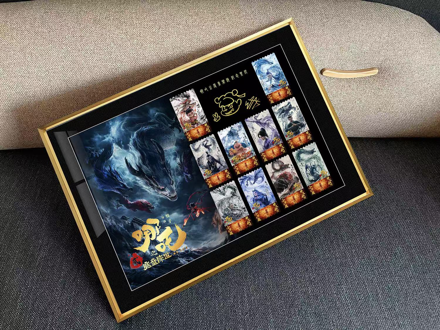  Nezha The Devil Boy Conquers the Dragon King Ticket Stubs Ao Bing Ao Guang Taiyi Zhenren Shen Gongbao Decorative Paintings In stock-KWII-GK