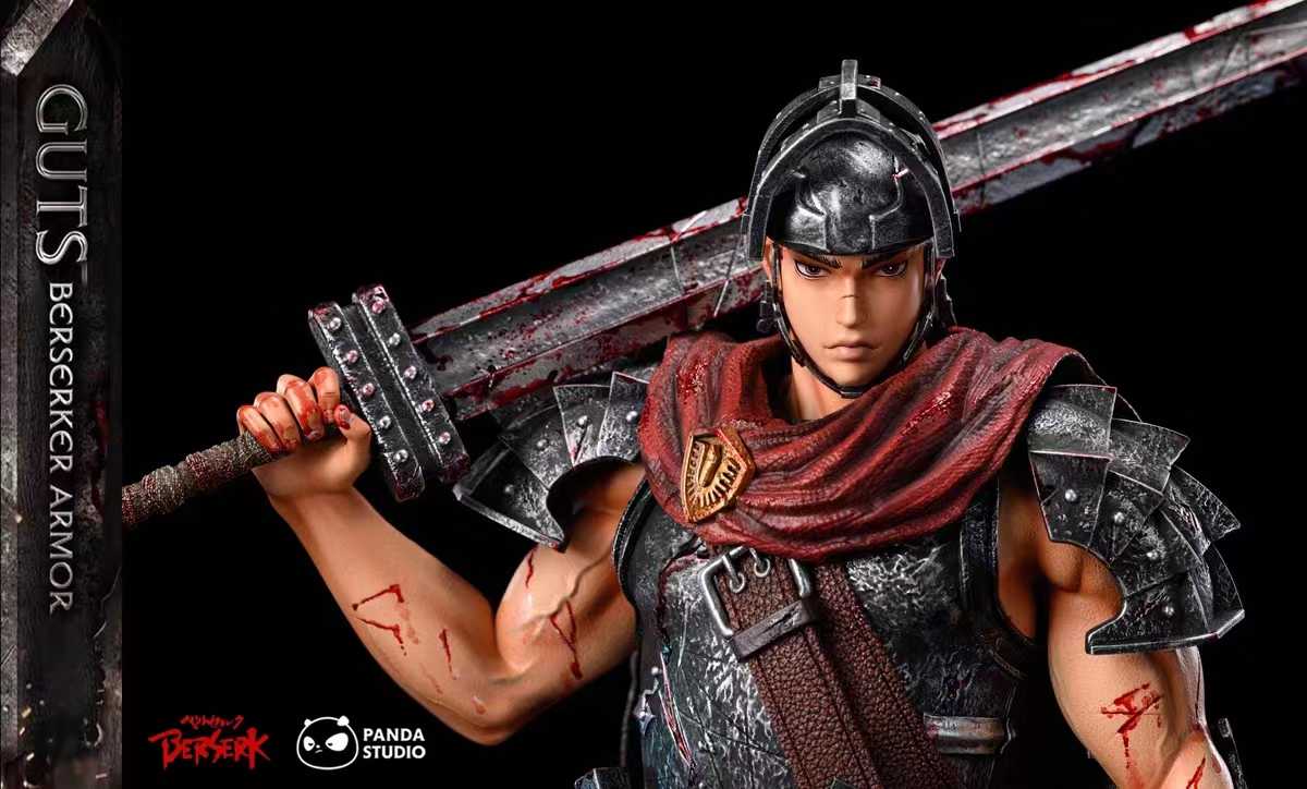 In stock-Berserk Black Swordsman Guts 1/4 Satue GK-Panda Studio