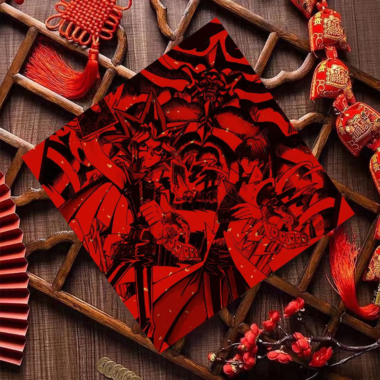 In stock Chidori Club Yu-Gi-Oh Spring Festival Couplets Yu-Gi-Oh Muto Yugi Seahorse Blue-Eyes White Dragon King President Snake Year Secondary Dimension Spring Festival Couplets Style Two styles available A Yugi, B Seahorse-KWII-GK